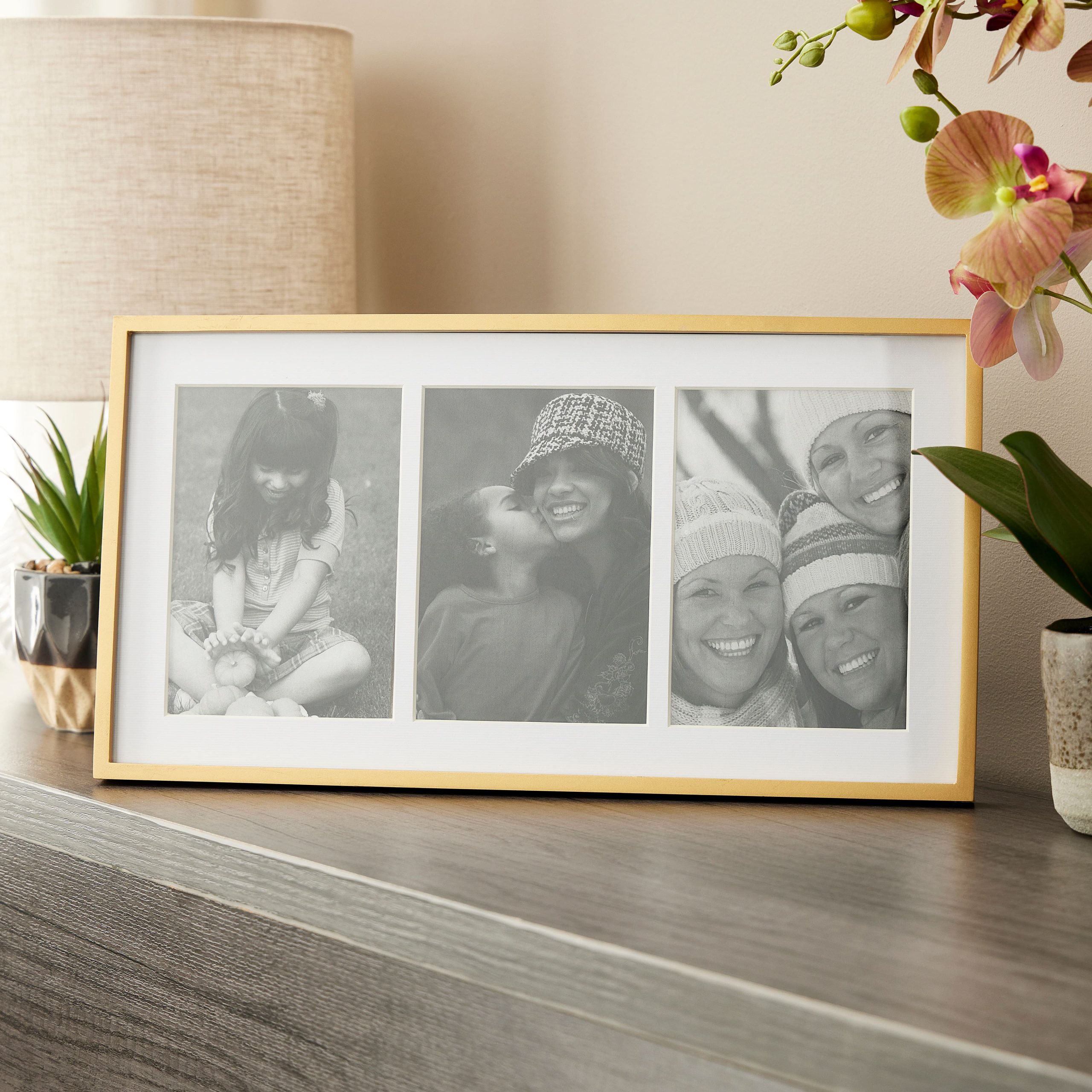 Expressions™ 3 Opening 5" x 7" Gold Sydney Collage Frame by Studio Décor® - Image 2