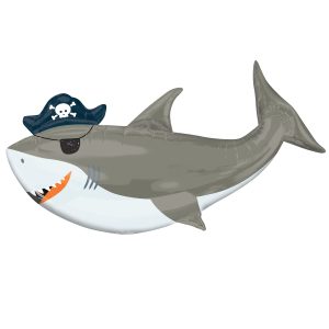 41" Ahoy Birthday Shark Foil Balloon