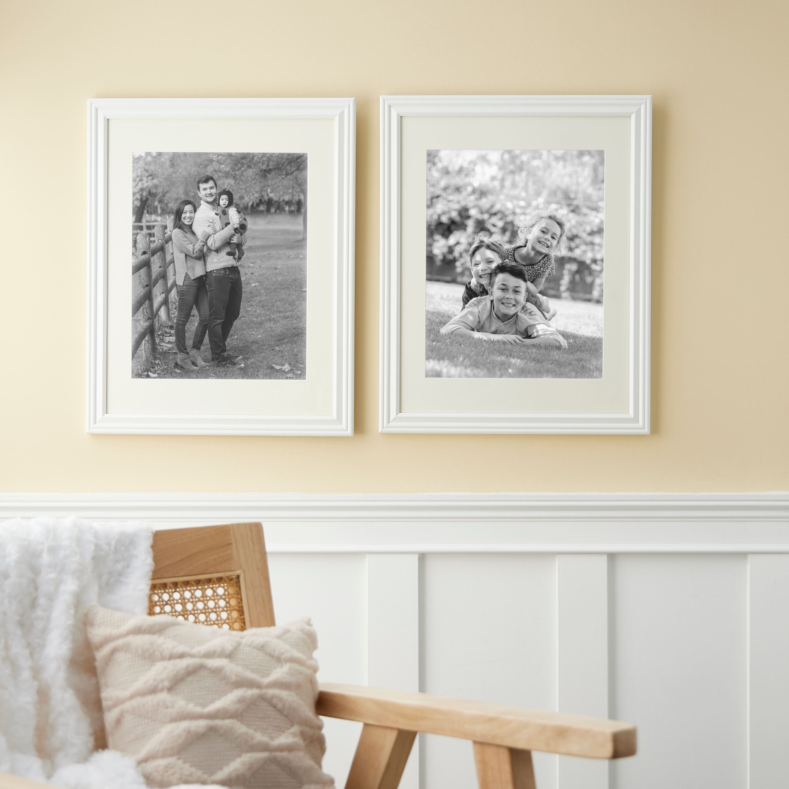 2 Pack Lifestyles 11" x 14" White Frames with Mat by Studio Décor® - Image 2