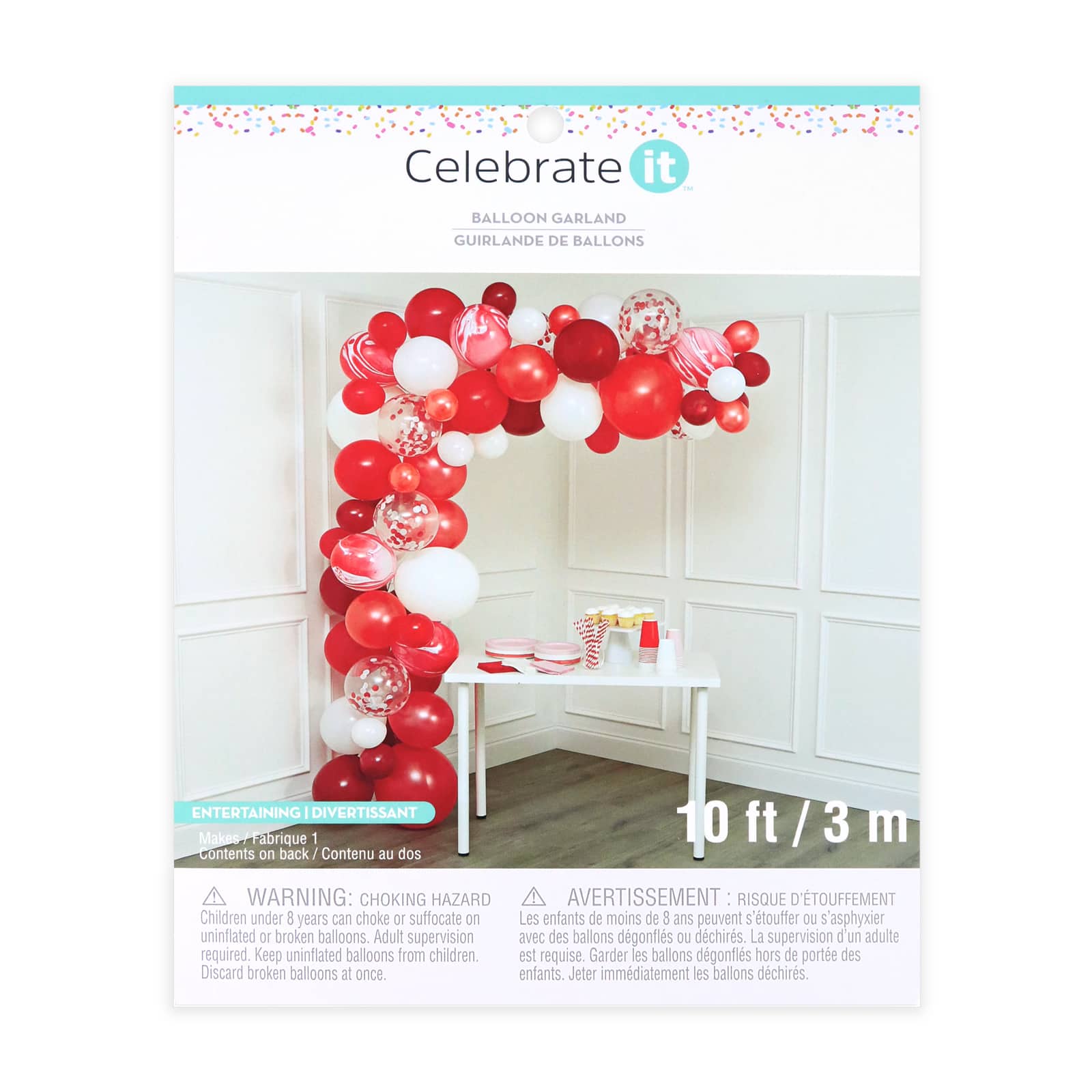 10ft. Red Garland Balloon Kit by Celebrate It™
