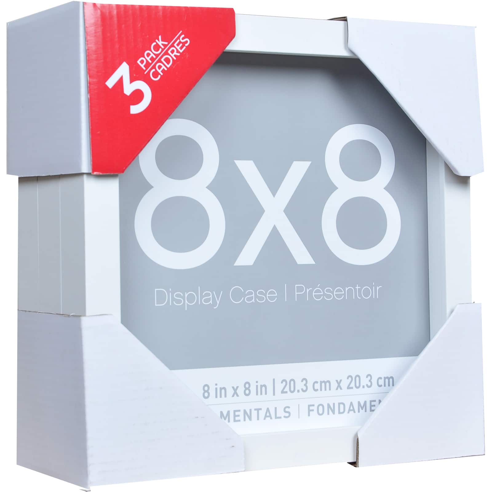 3 Pack Fundamentals 8" x 8" White Shadow Boxes by Studio Décor® - Image 3