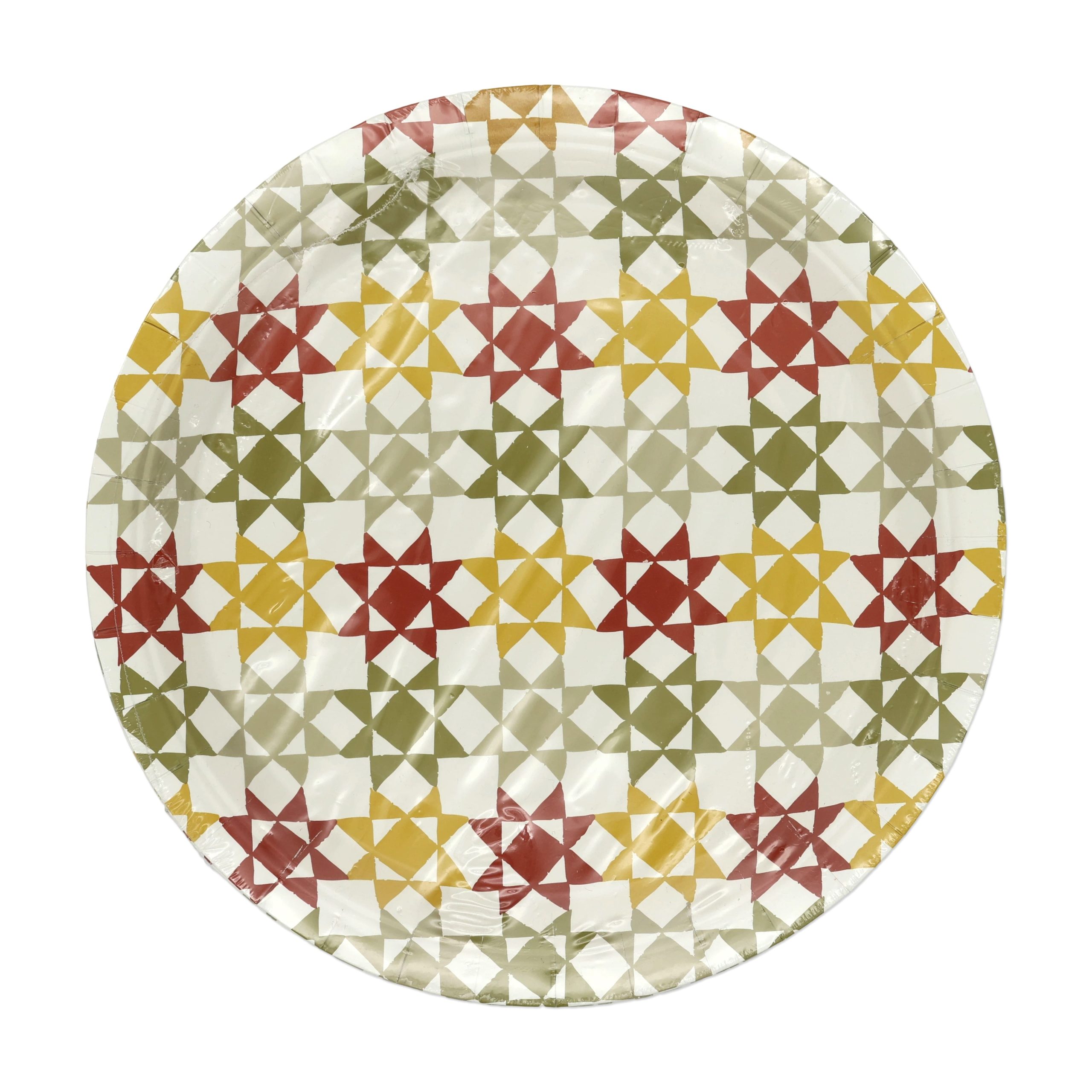 9" Thanksgiving Multicolor Print Paper Dinner Plates, 10ct. by Celebrate It™ - Image 4