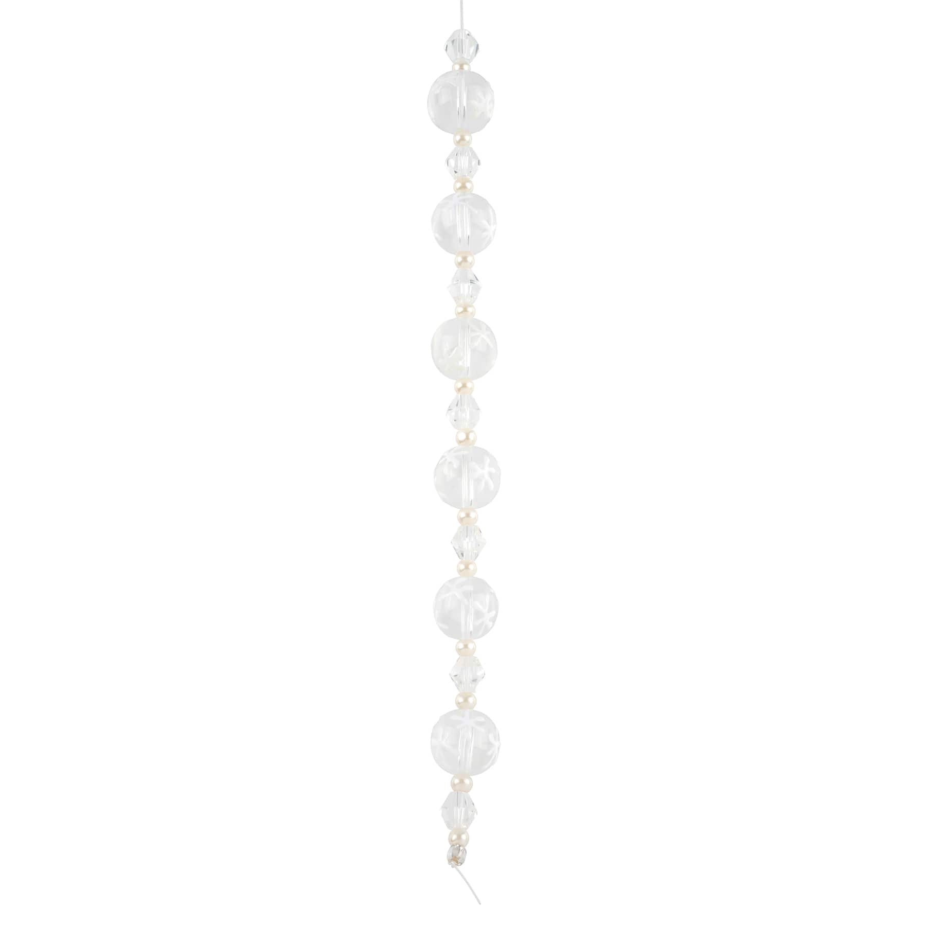 Snowflake Lampwork Glass Round Bead Mix by Bead Landing™ - Image 3