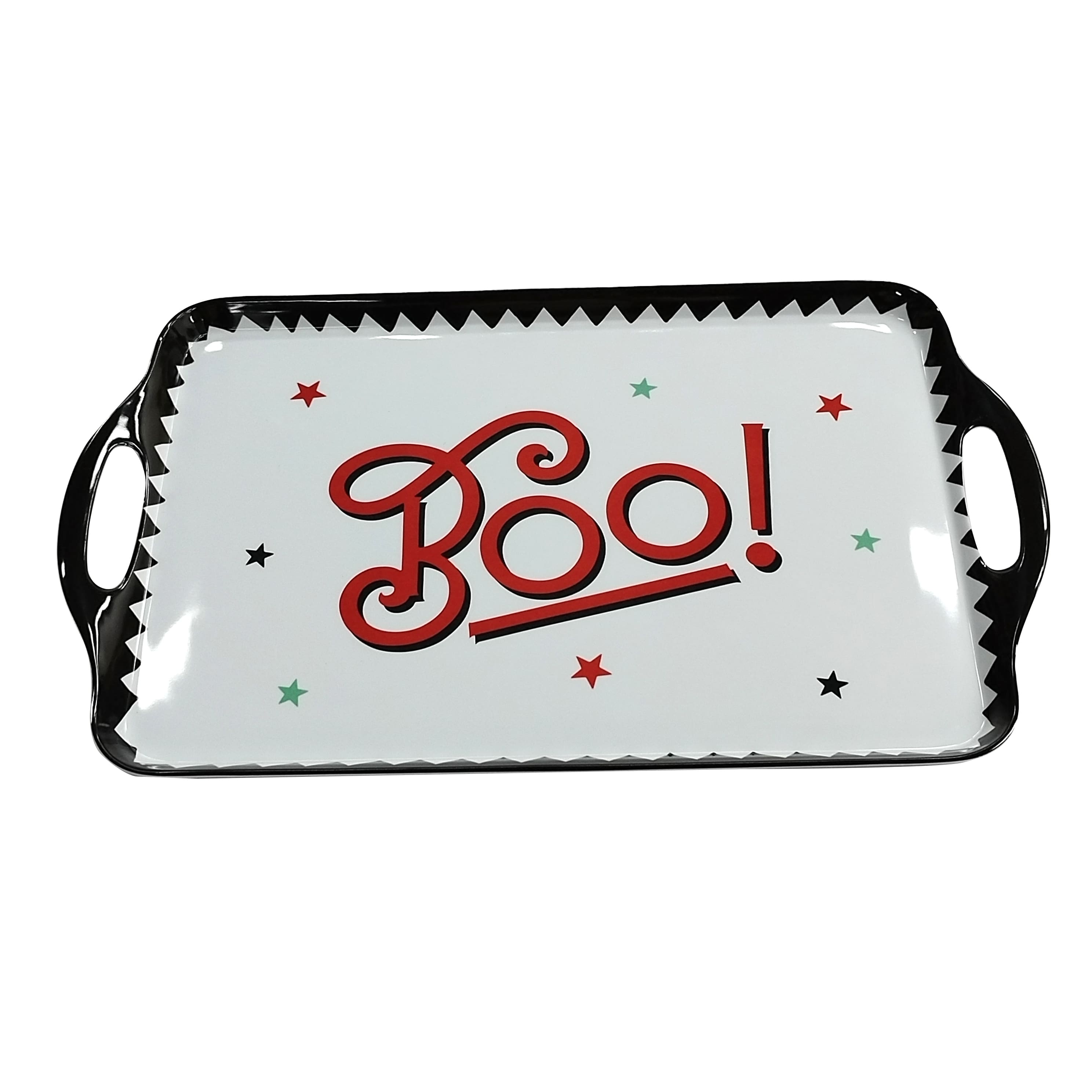 18.7" x 11.3" Halloween Boo! Melamine Platter with Handles by Celebrate It™