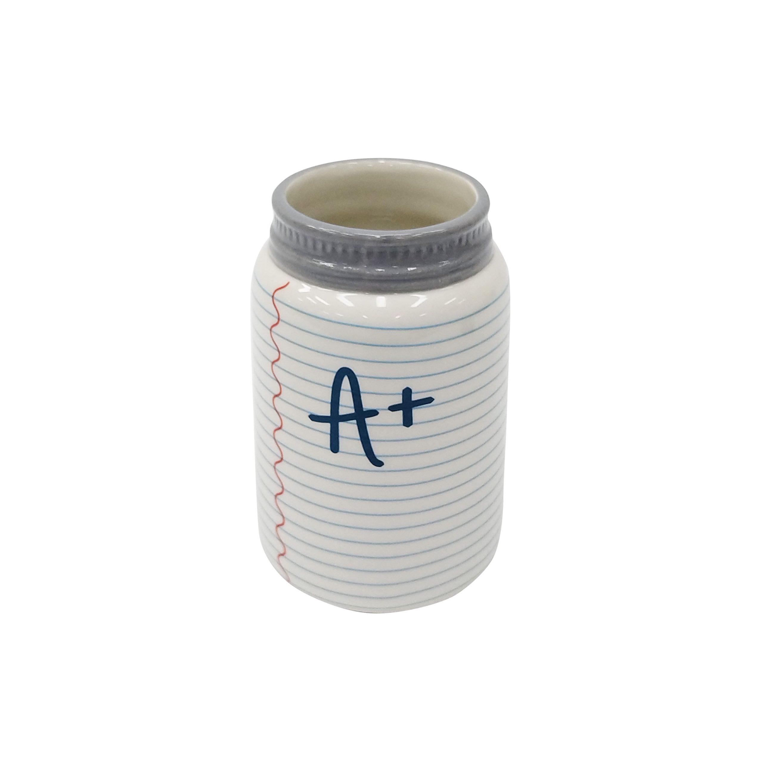 6" A+ Notebook Ceramic Jar by B2C™ - Image 3