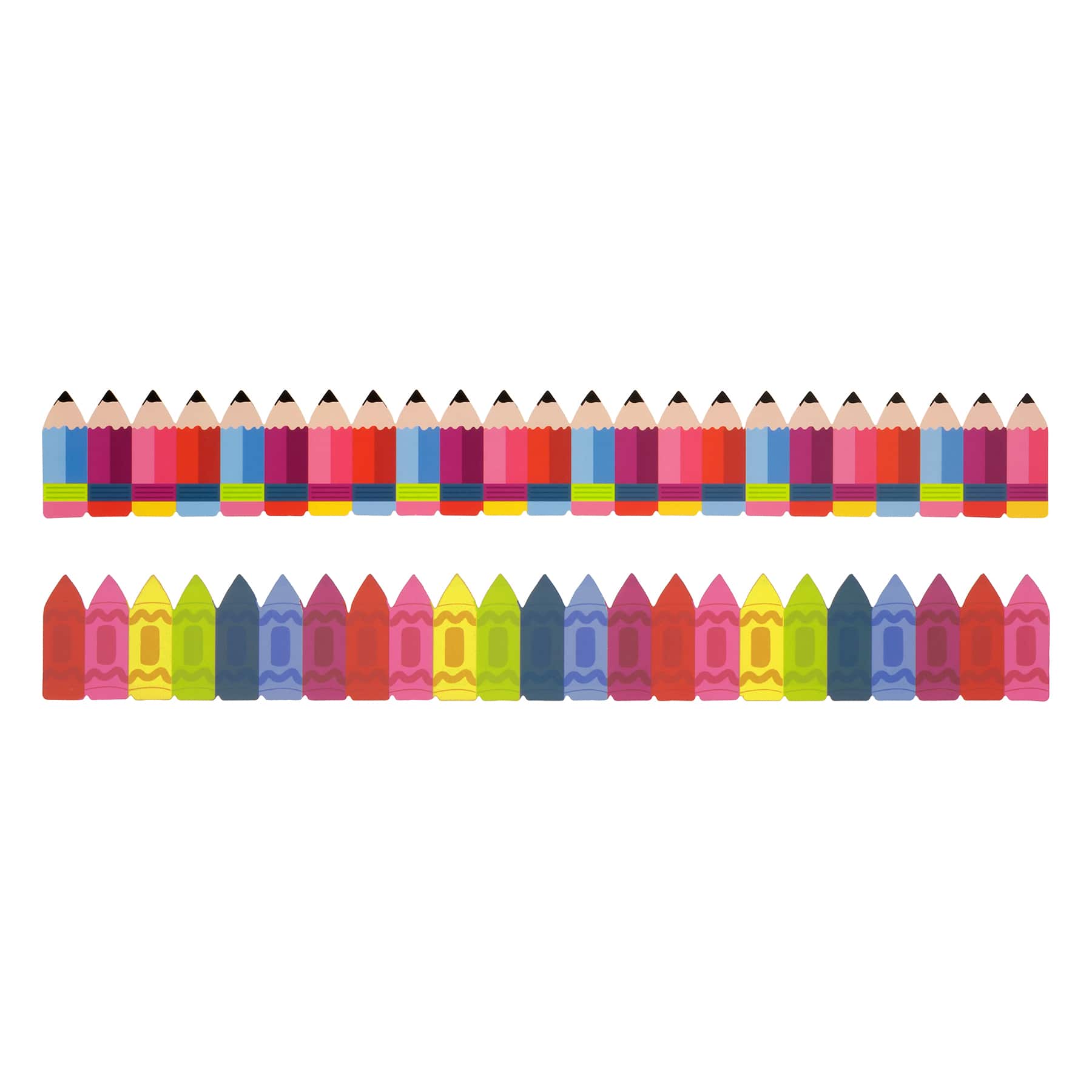 Class Rules! 2.25" x 18" Crayon & Pencil Borders, 12ct. by B2C™