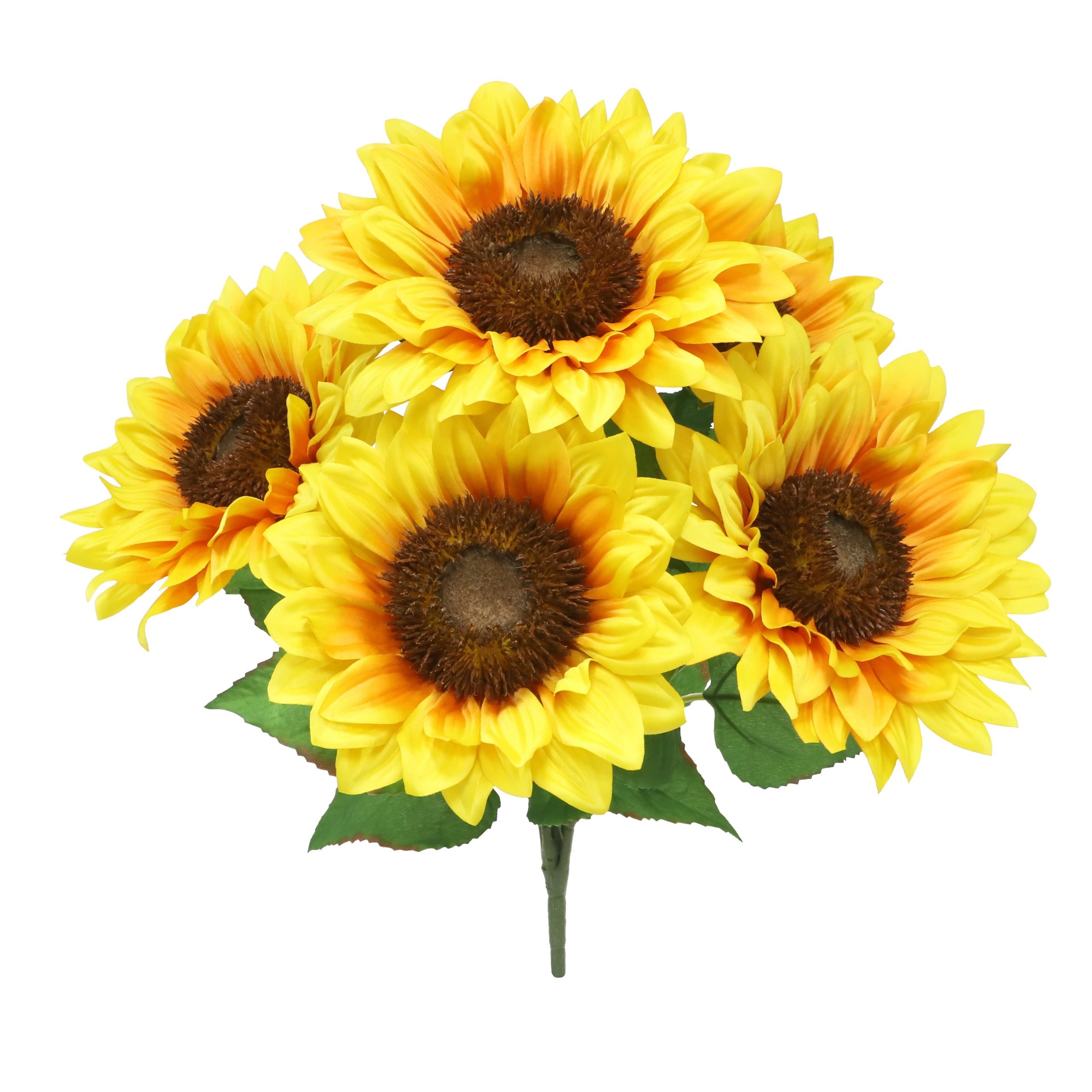 18" Yellow Sunflower Bush by Ashland® - Image 2