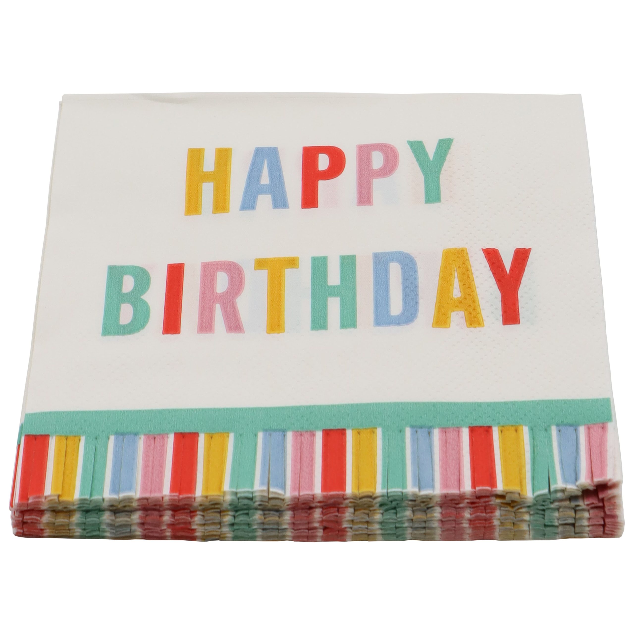 Happy Birthday Stripes Beverage Napkins, 20ct. by Celebrate It™ - Image 3