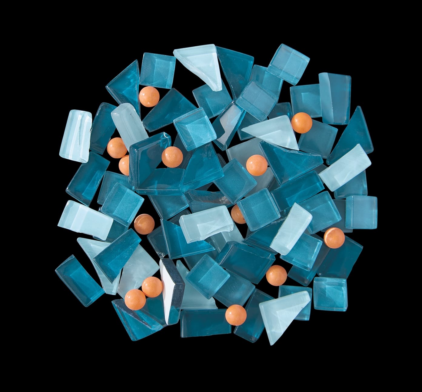 Teal & Orange Mosaic Vase Kit by Make Market® - Image 4