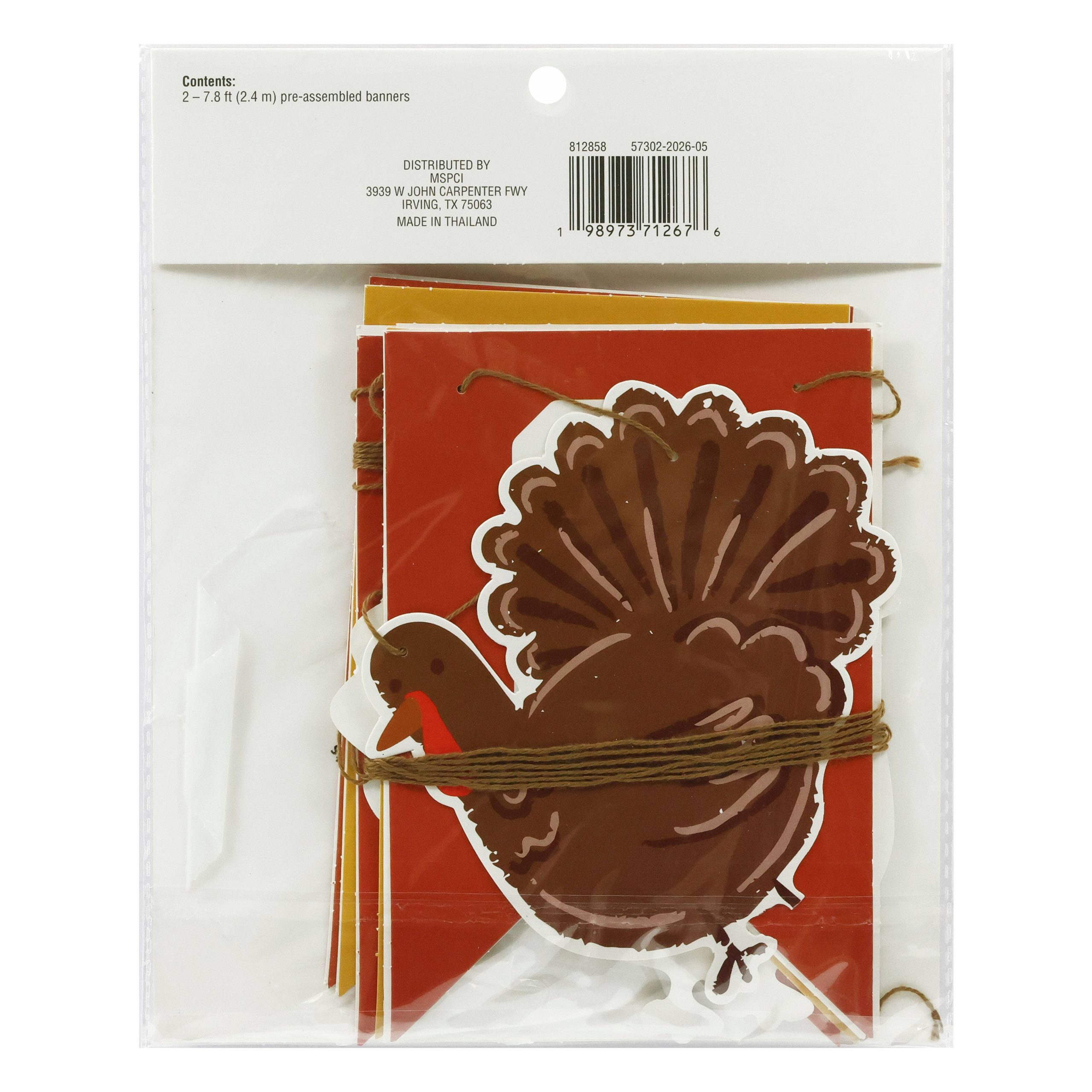 8ft. Give Thanks Turkey Paper Banner by Celebrate It™ - Image 3