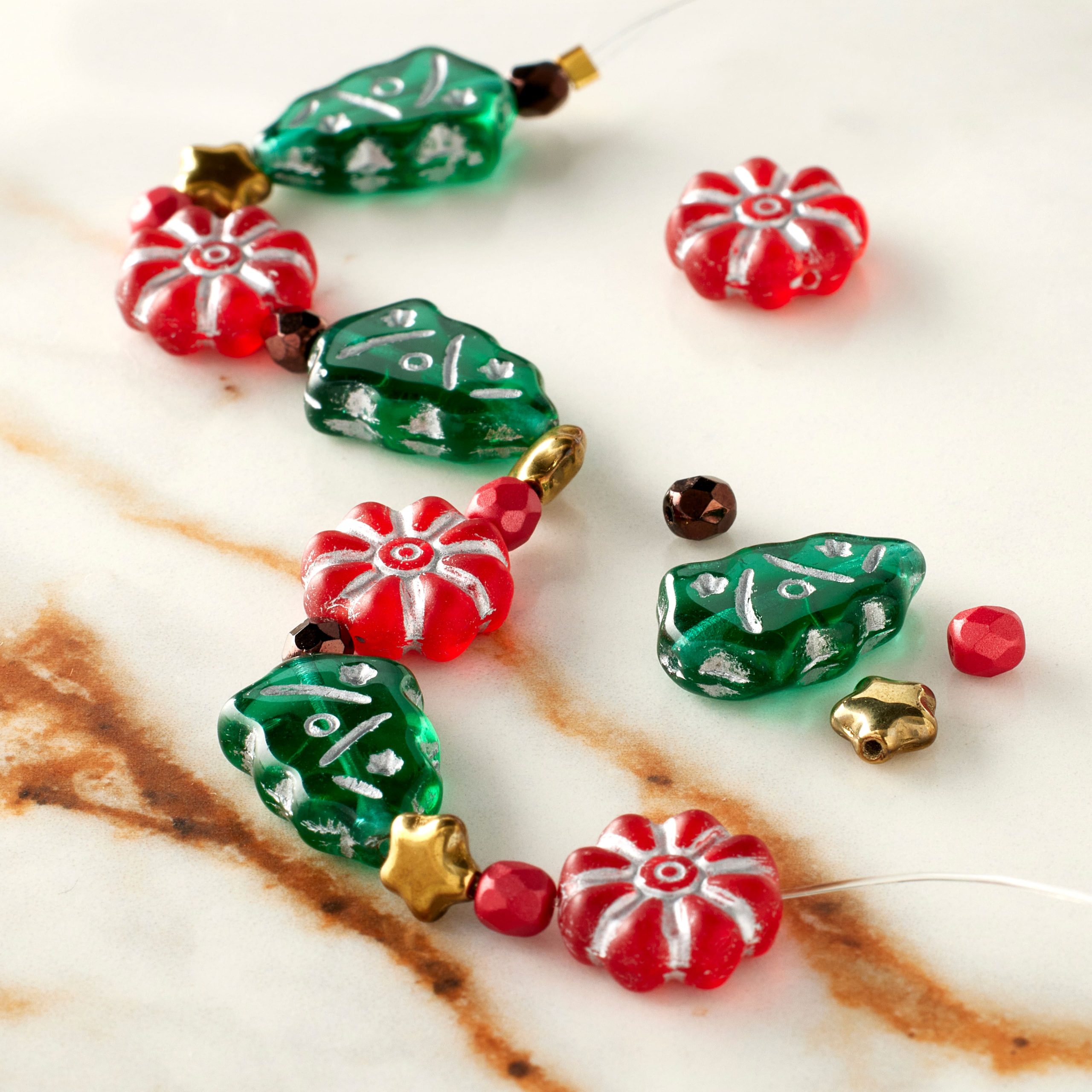 Christmas Cheer Czech Glass Bead Mix by Bead Landing™ - Image 2