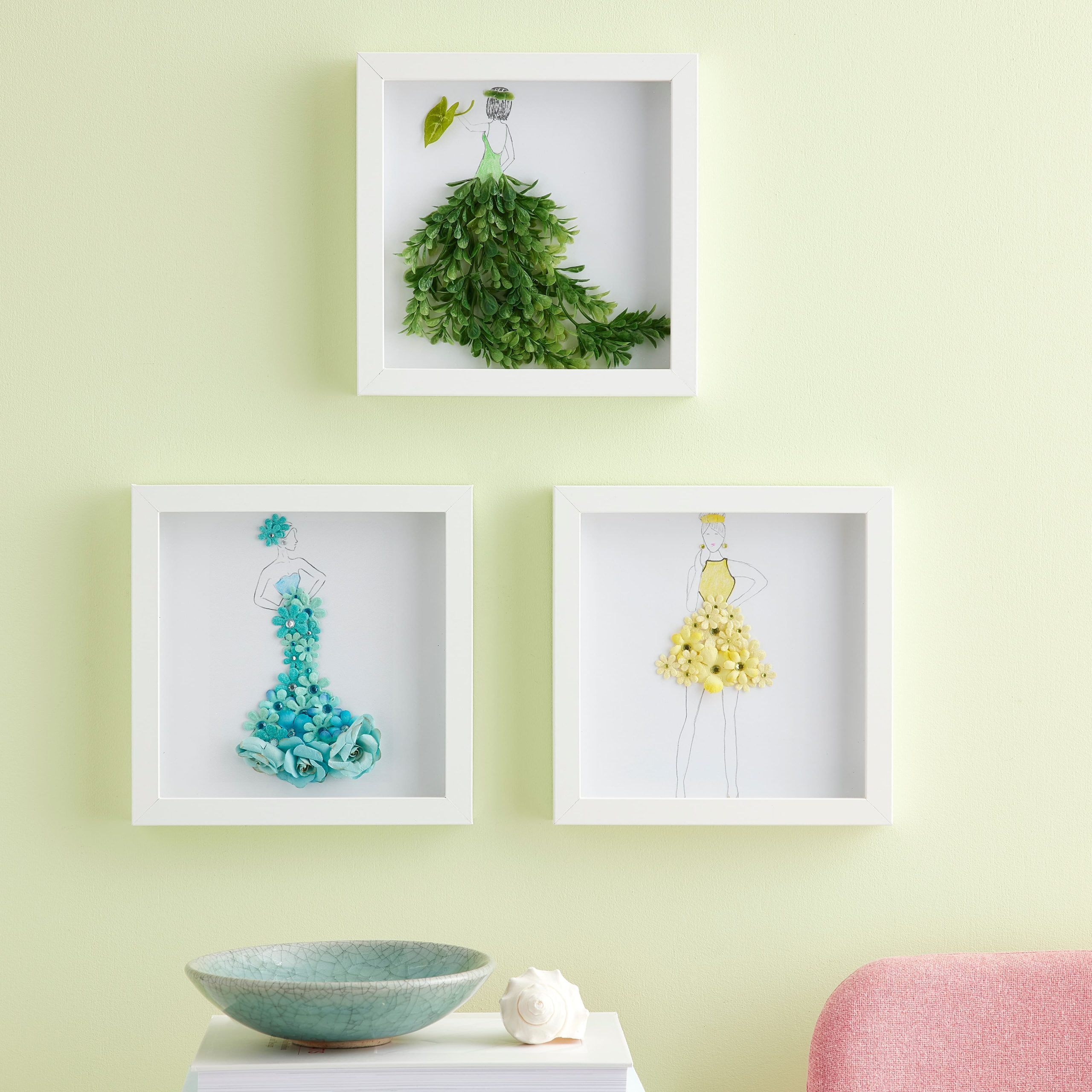 3 Pack Fundamentals 8" x 8" White Shadow Boxes by Studio Décor® - Image 2