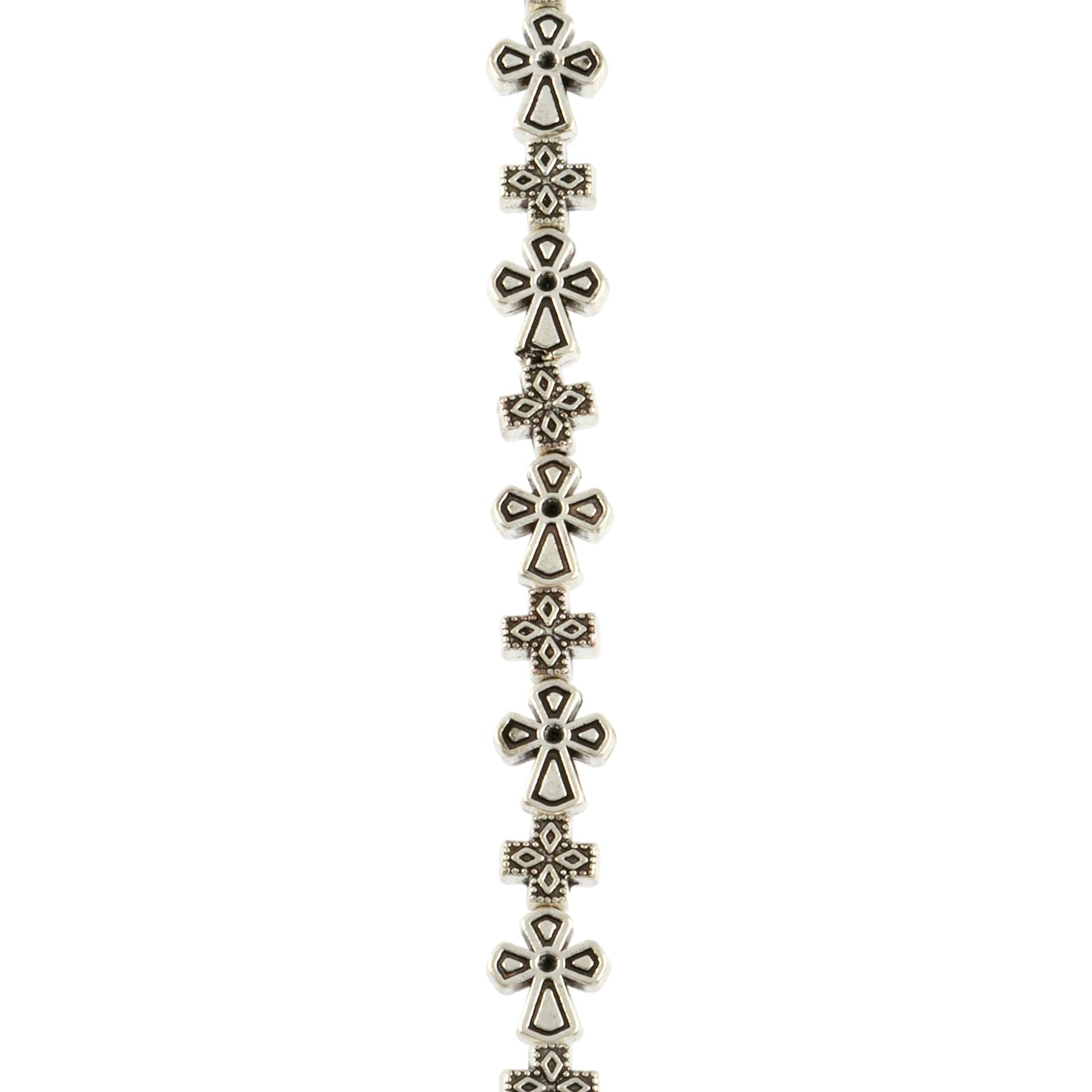 Antique Silver Metal Cross Mix Beads by Bead Landing™