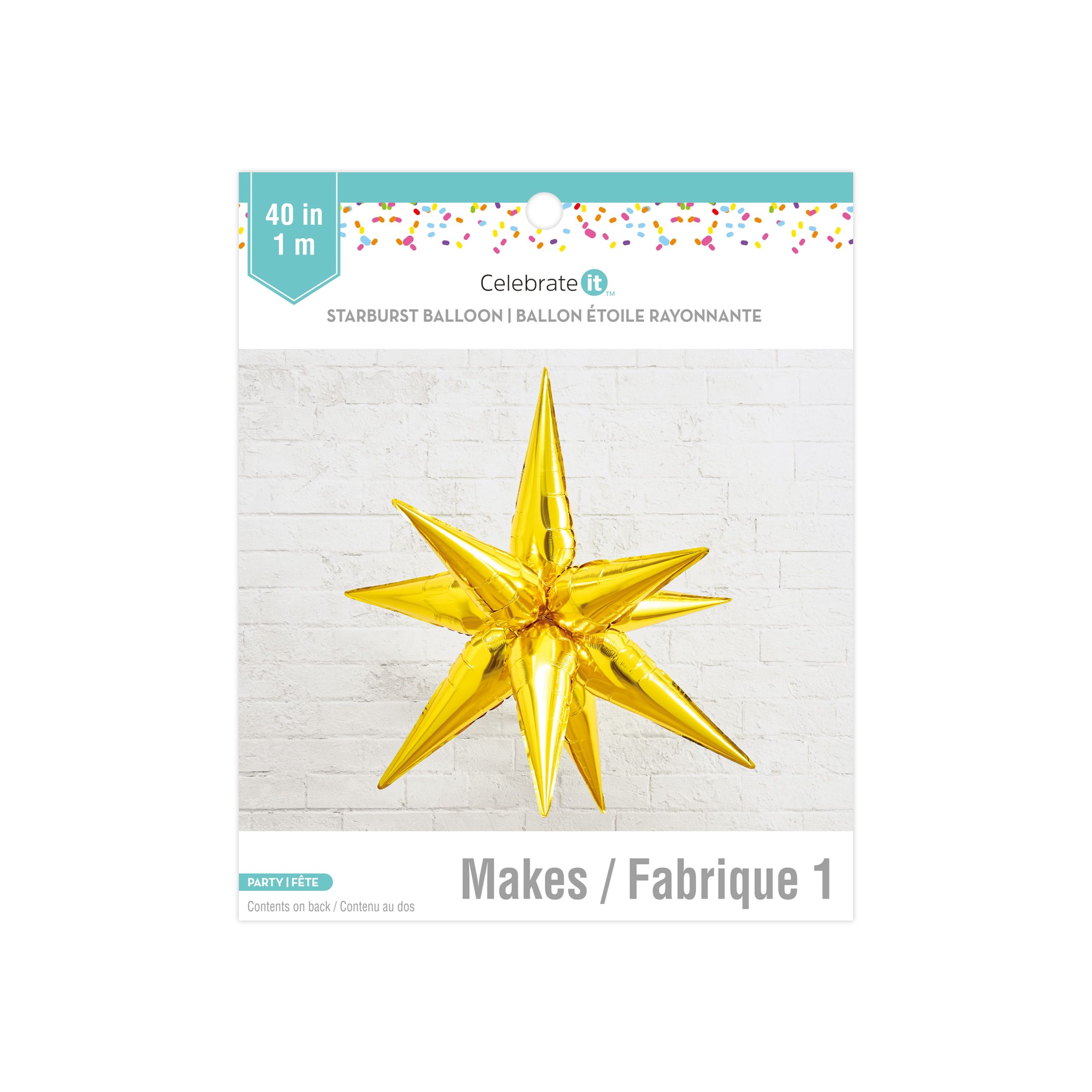 40" Starburst Foil Balloon by Celebrate It™ - Image 2