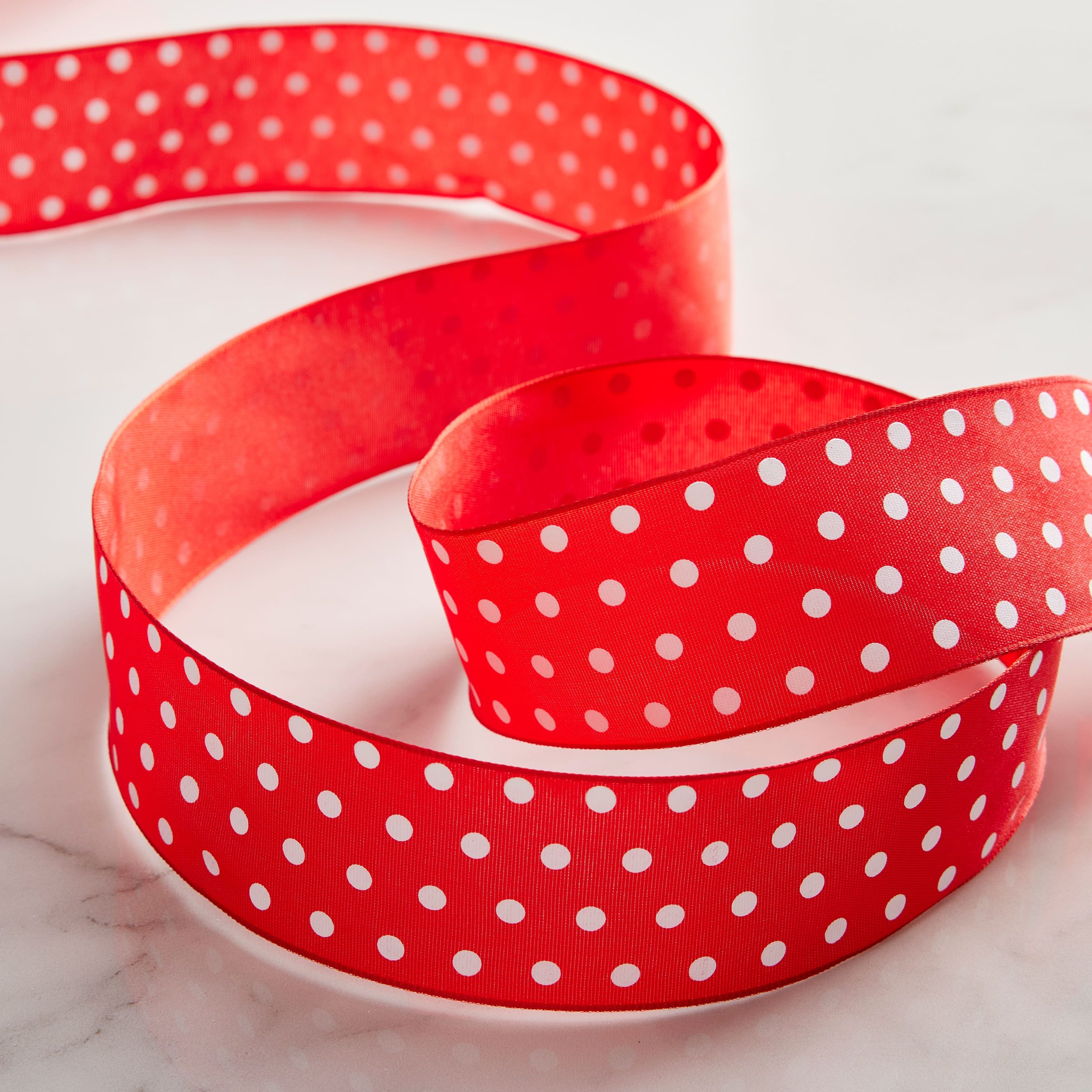 1.5" x 3yd. Sheer Wired Polka Dot Ribbon by Celebrate It™ - Image 4