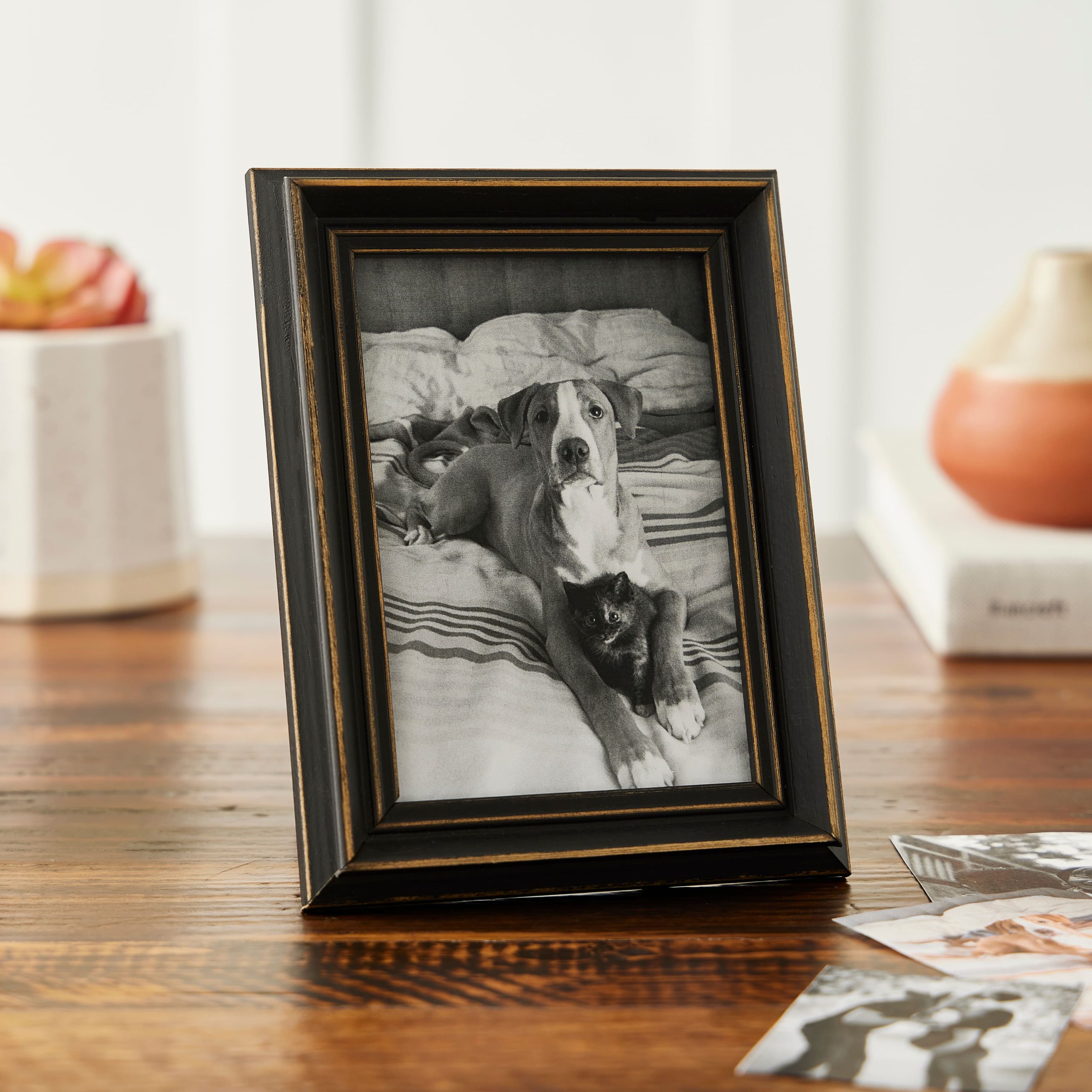Simply Essentials™ Distressed Black Wood Frame by Studio Décor® - Image 2