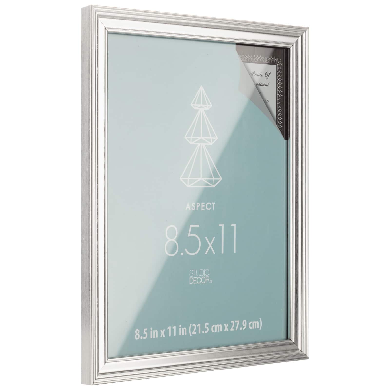 Aspect 8.5" x 11" Silver Narrow Frame by Studio Décor® - Image 3