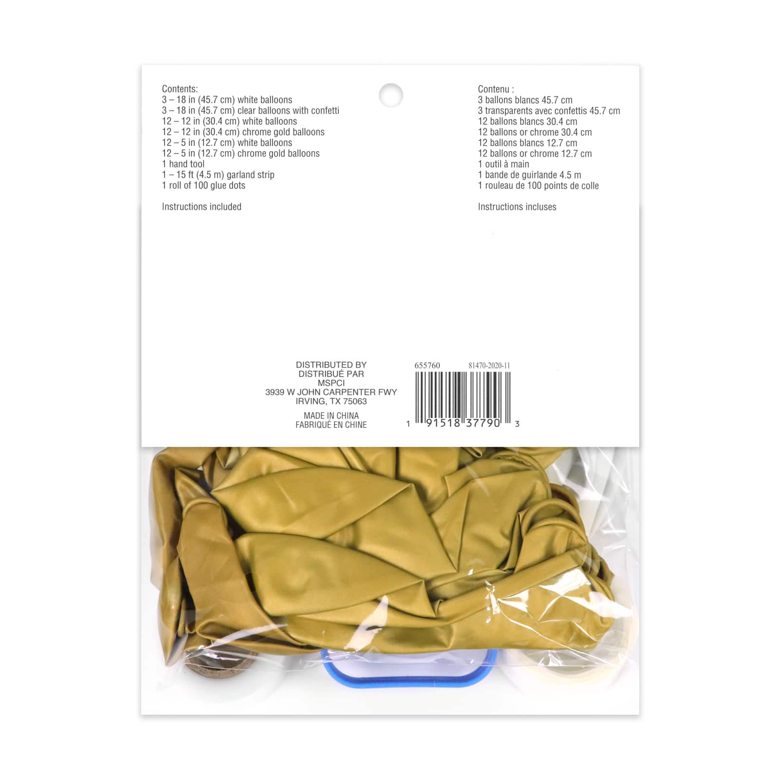 10ft. Gold & White Balloon Garland by Celebrate It™ - Image 4