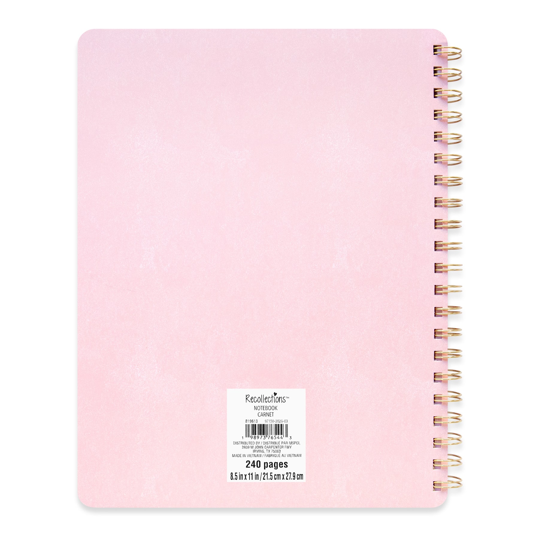 8.5" x 11" Spiral Lined Hardcover Notebook by Recollections™ - Image 3