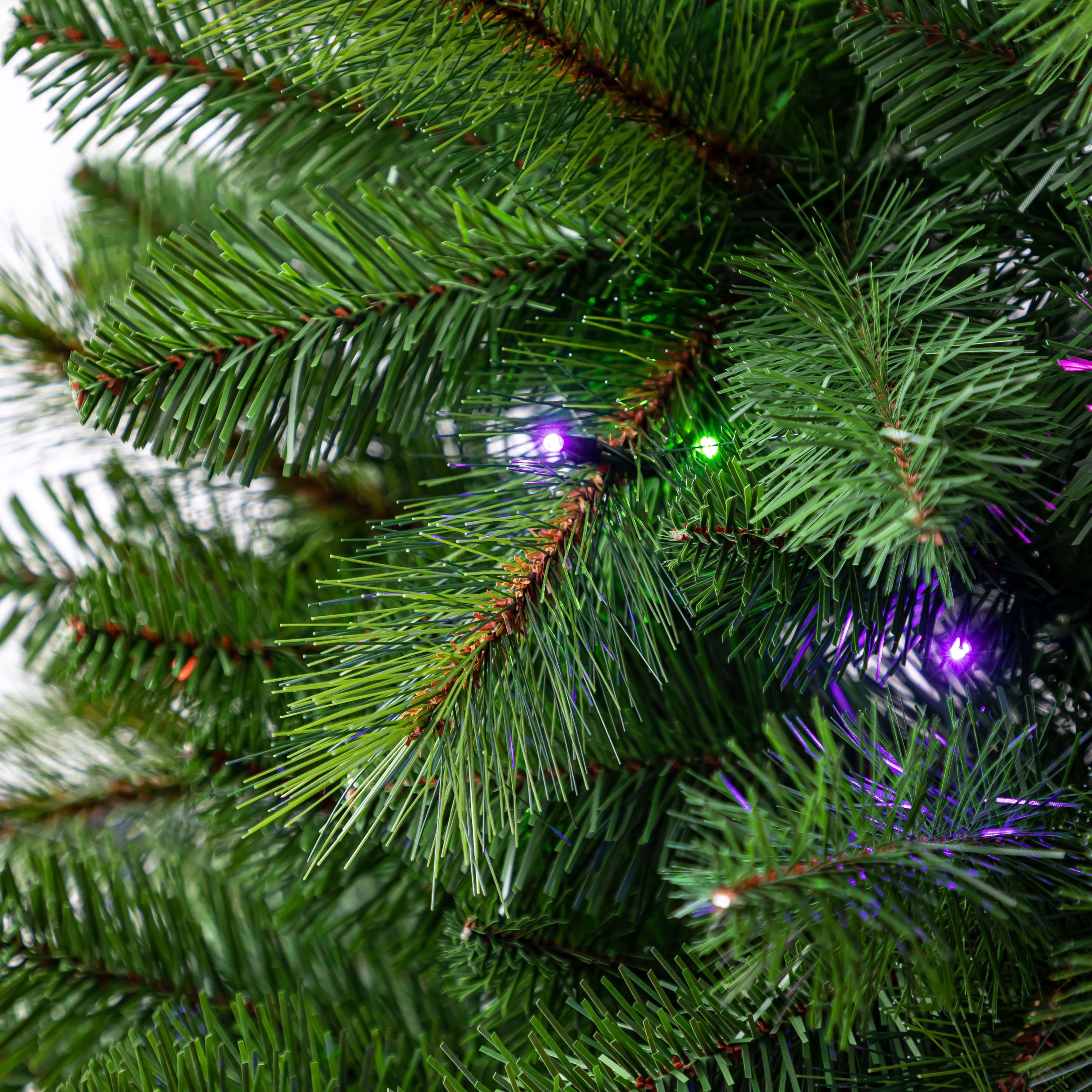 7ft. Pre-Lit Hudson Pine Artificial Christmas Tree, LumaDazzle™ Color Changing Twinkle LED Lights - Image 3