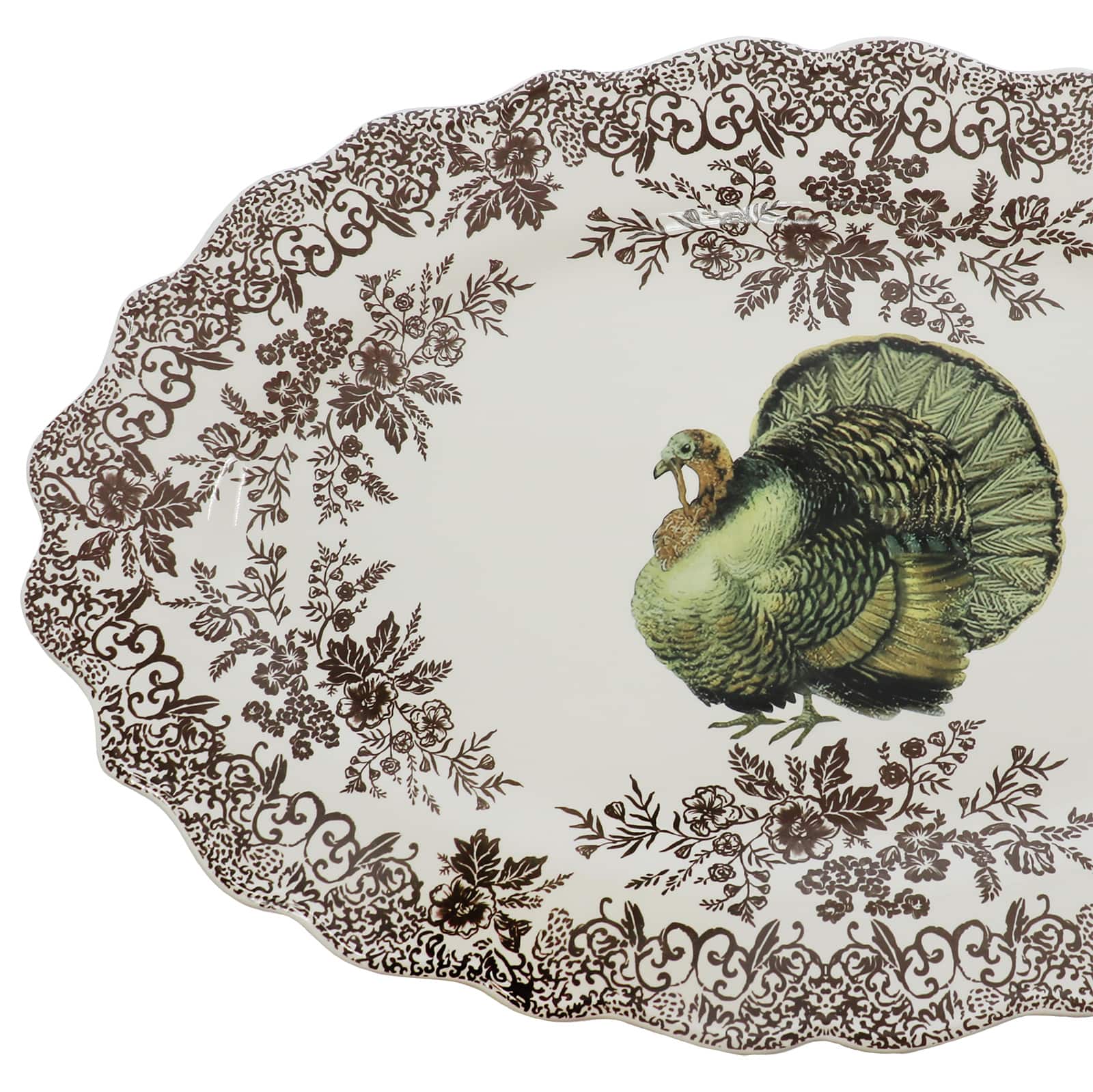 20" x 13" Turkey Ceramic Platter by Ashland® - Image 2