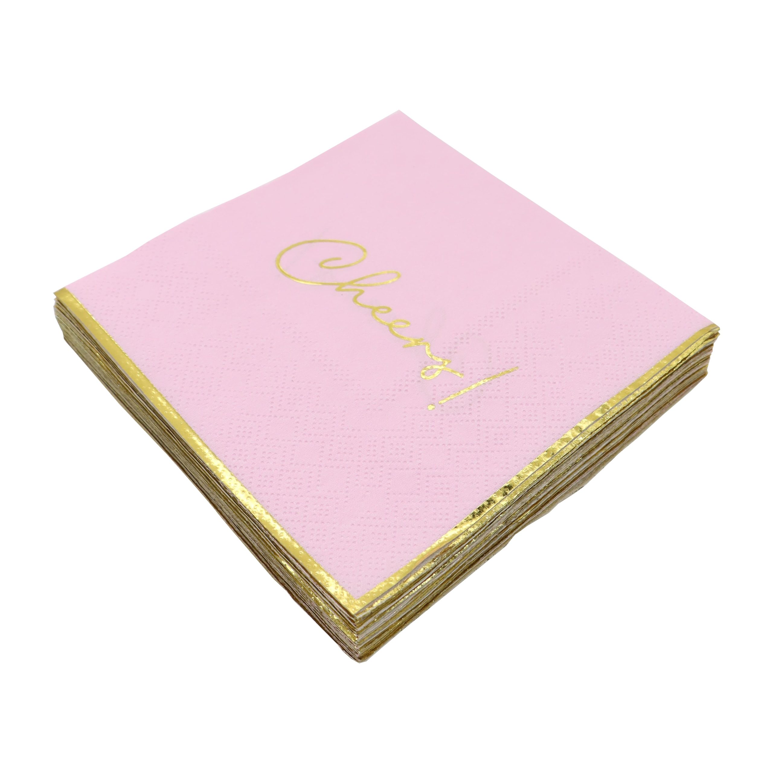 Pink & Gold Cheers! Beverage Napkins, 20ct. by Celebrate It™ - Image 3