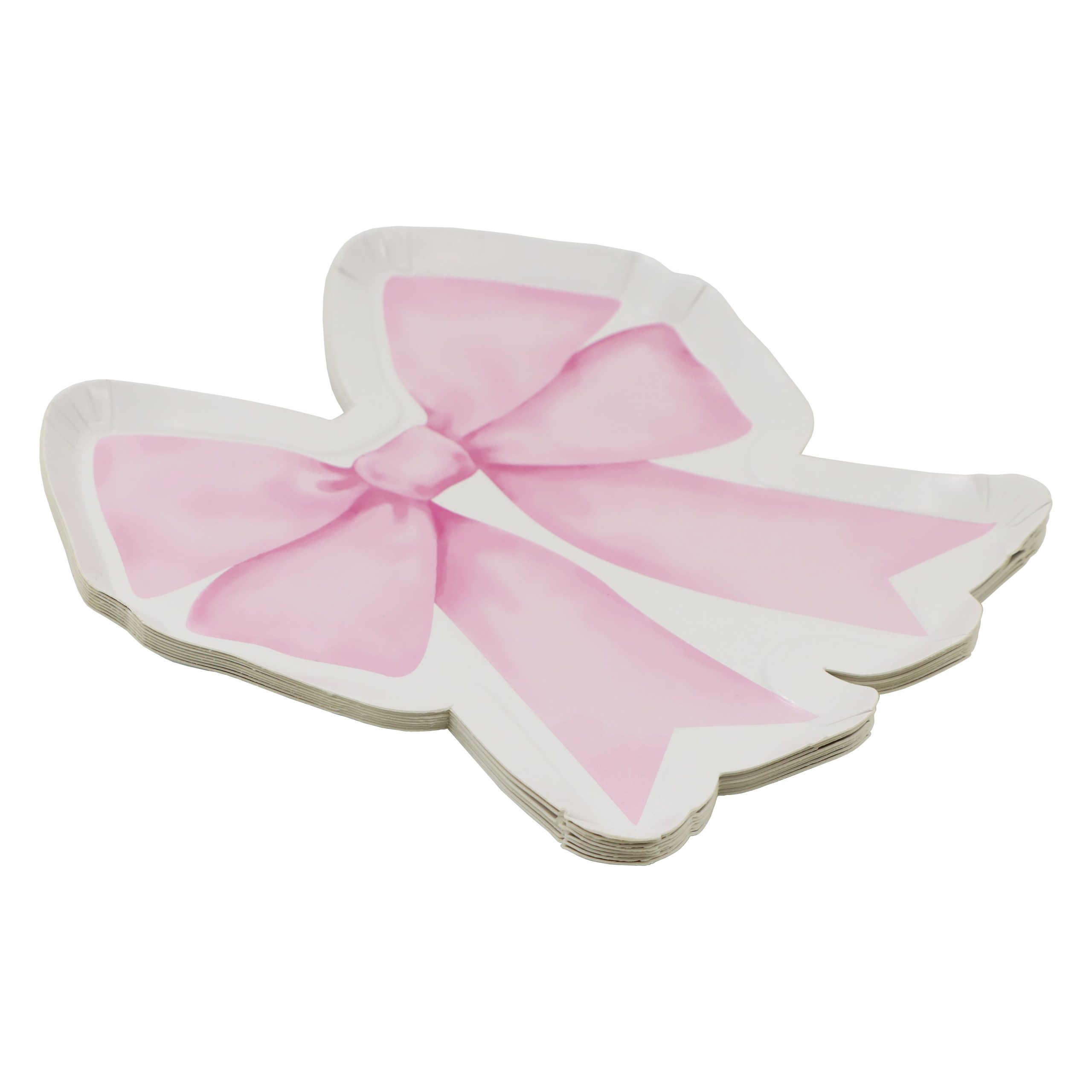 7" Pink Bow Snack Plates, 8ct. by Celebrate It™ - Image 2