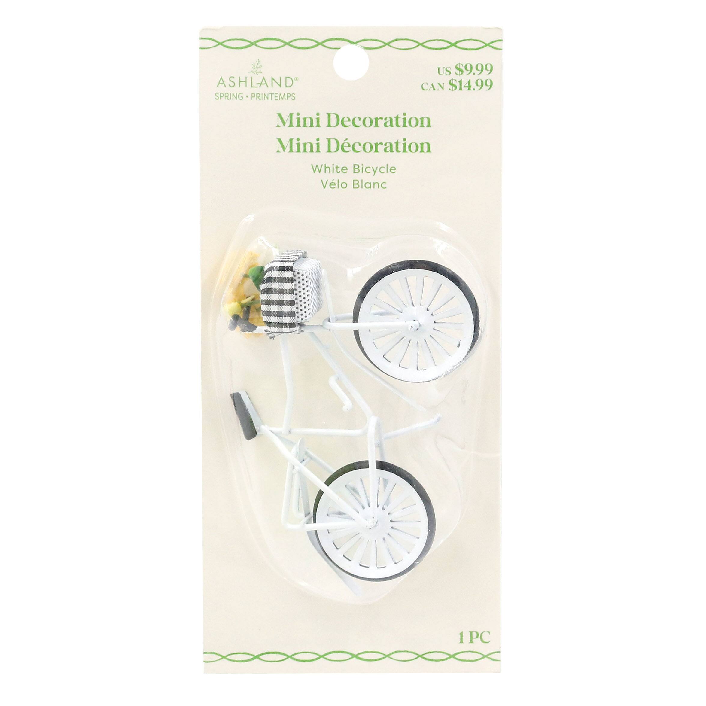 Mini White Bicycle Decoration by Ashland® - Image 4