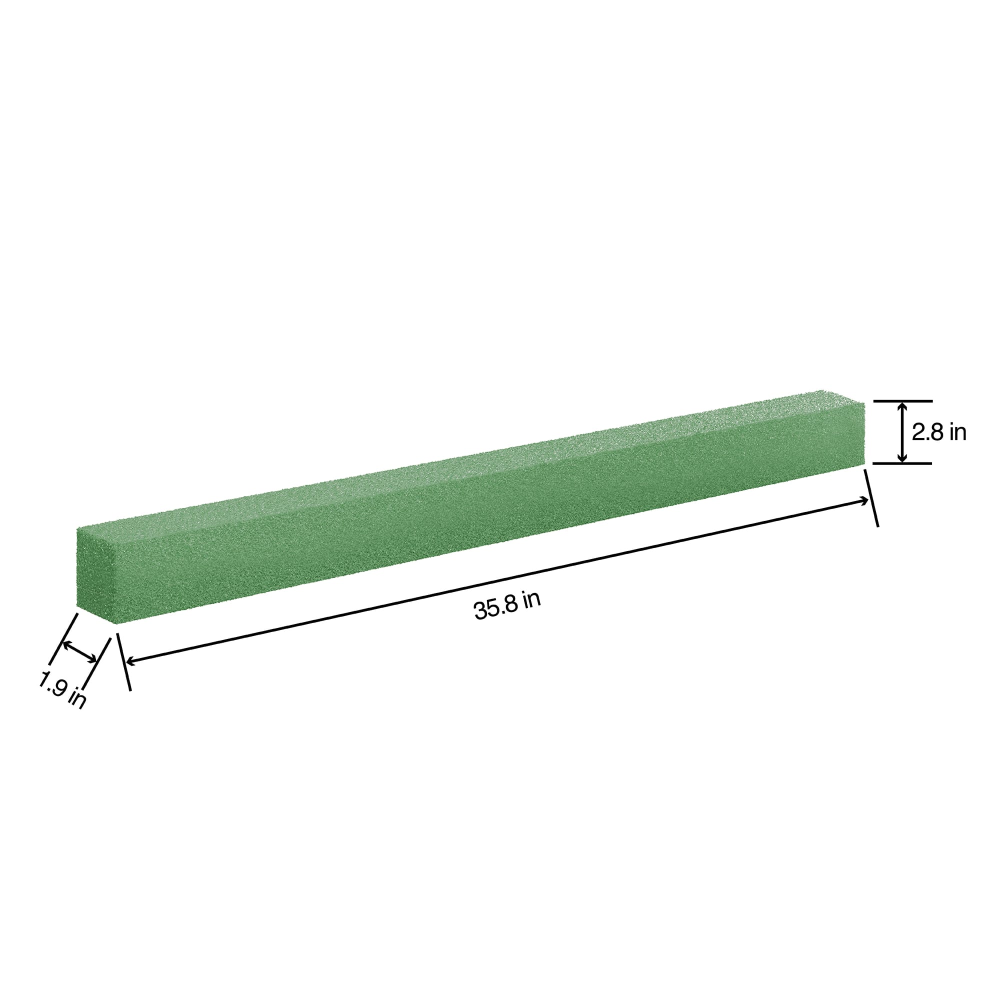 FloraCraft® FloraFōM® 35.75" x 2" x 2.75" Green DécoBar™ Foam Blocks, 2ct. - Image 3
