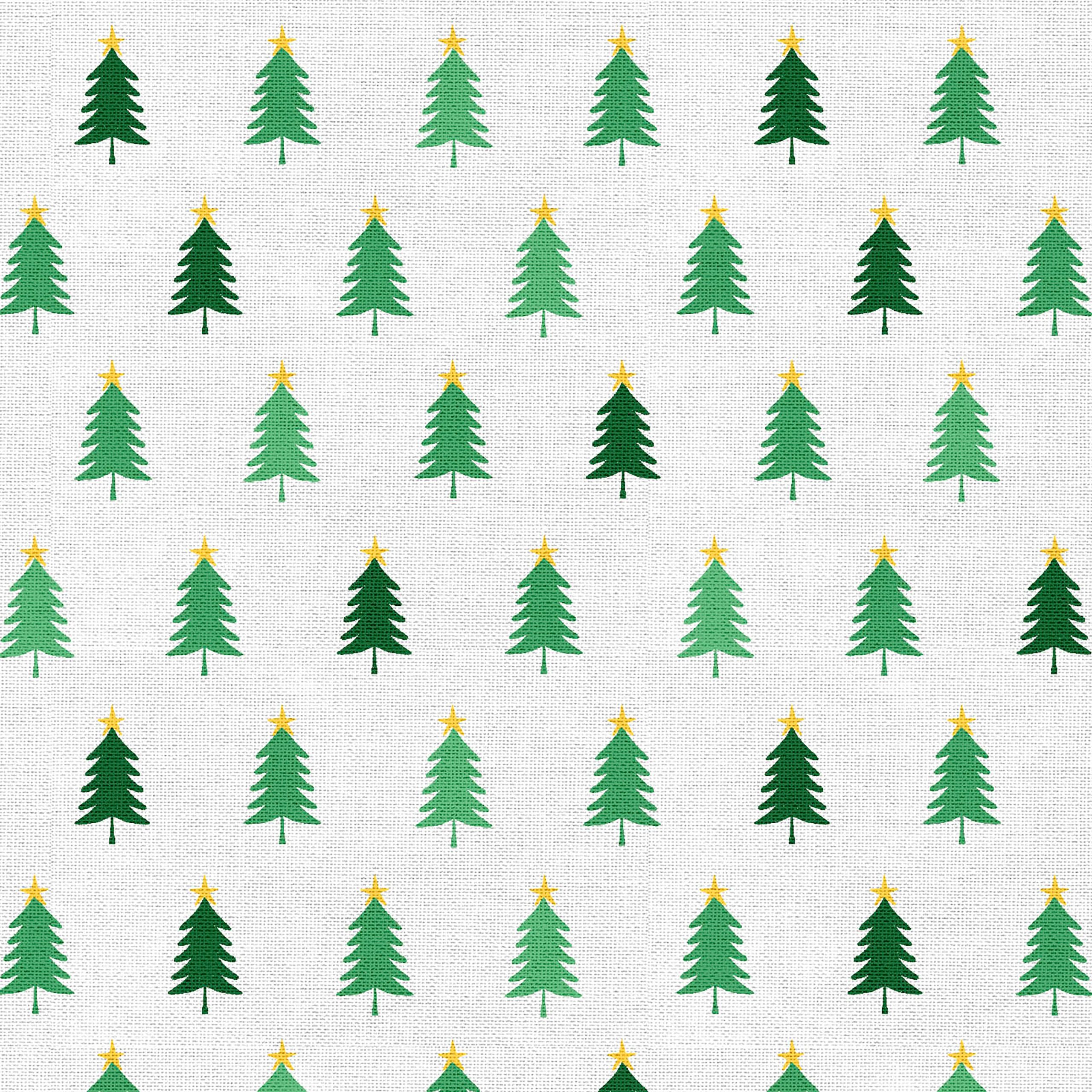 Fabric Editions White Oh Christmas Tree Cotton Fabric - Image 3