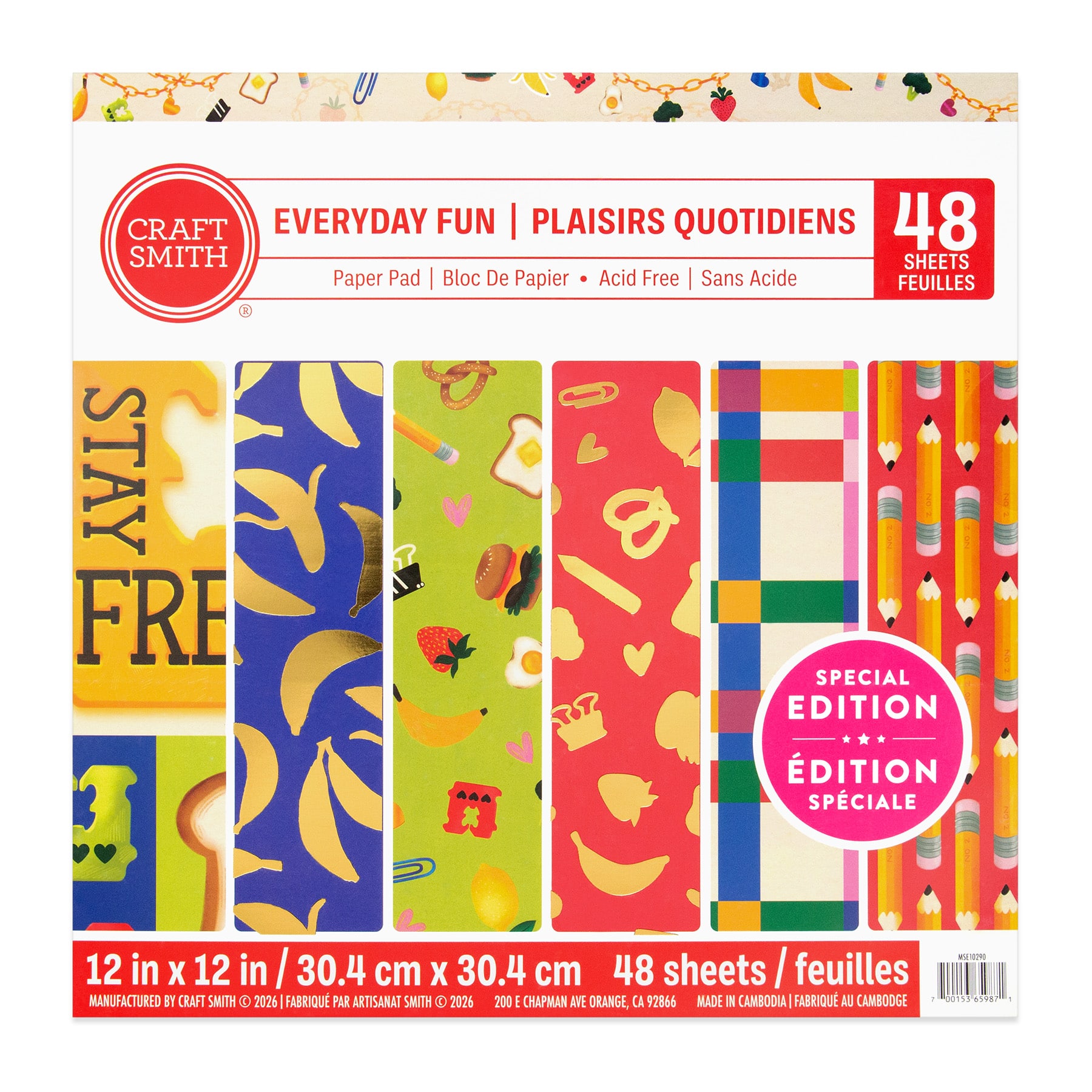 Craft Smith 12" x 12" Everyday Fun Paper Pad, 48 Sheets