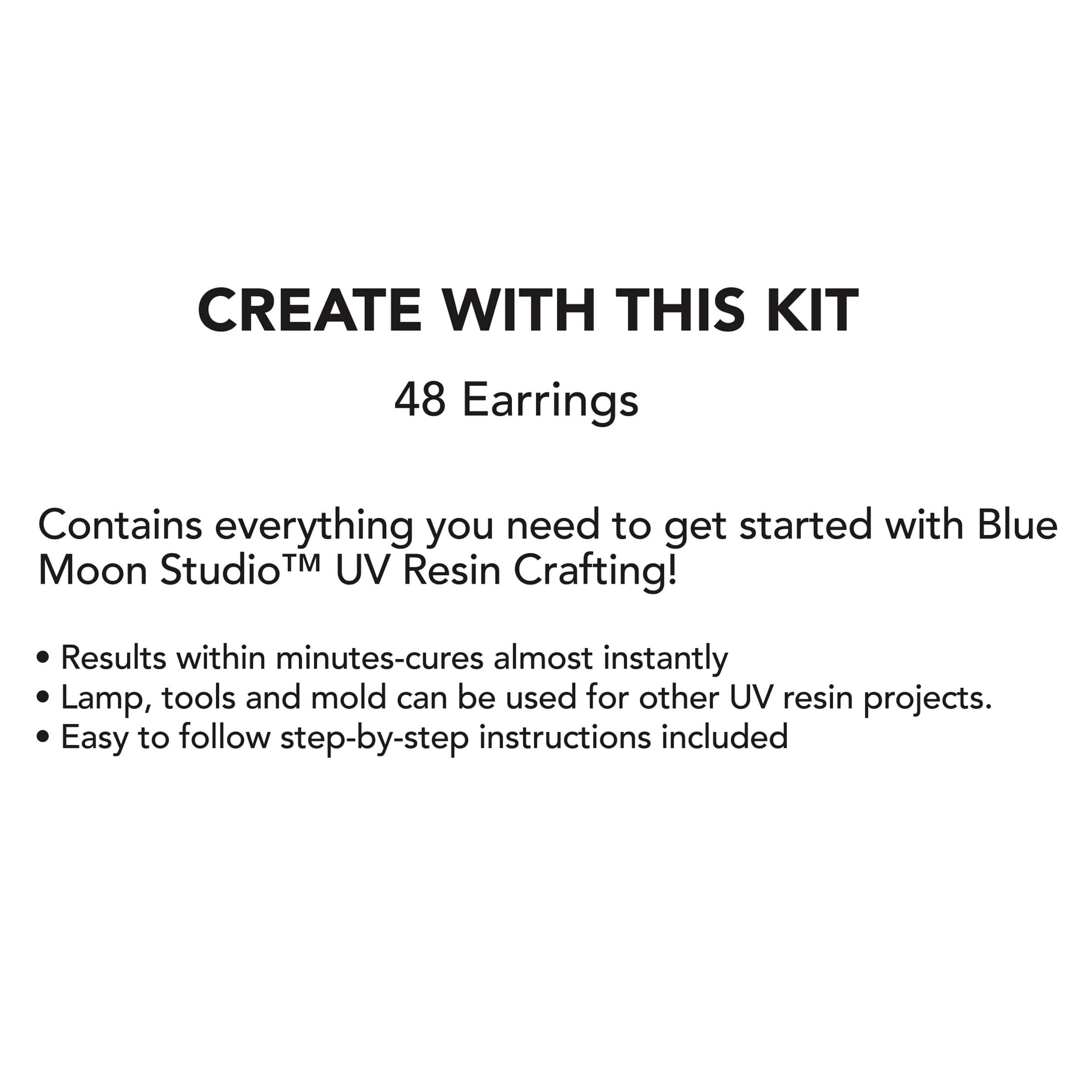 Blue Moon Studio™ UV Resin Craft Hoop Earring Starter Kit - Image 4