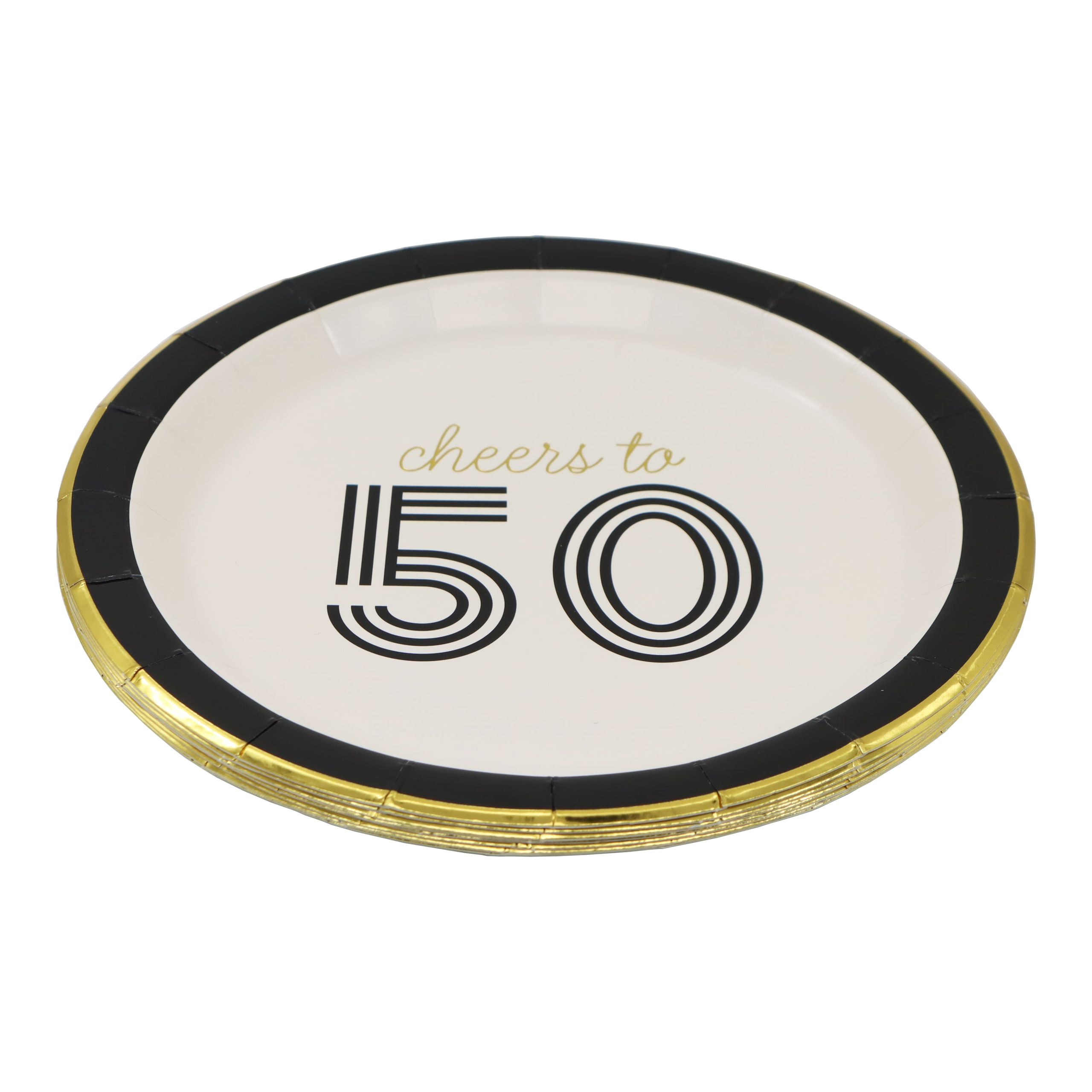 7" Cheers to 50 Paper Dinner Plates, 8ct. by Celebrate It™ - Image 2
