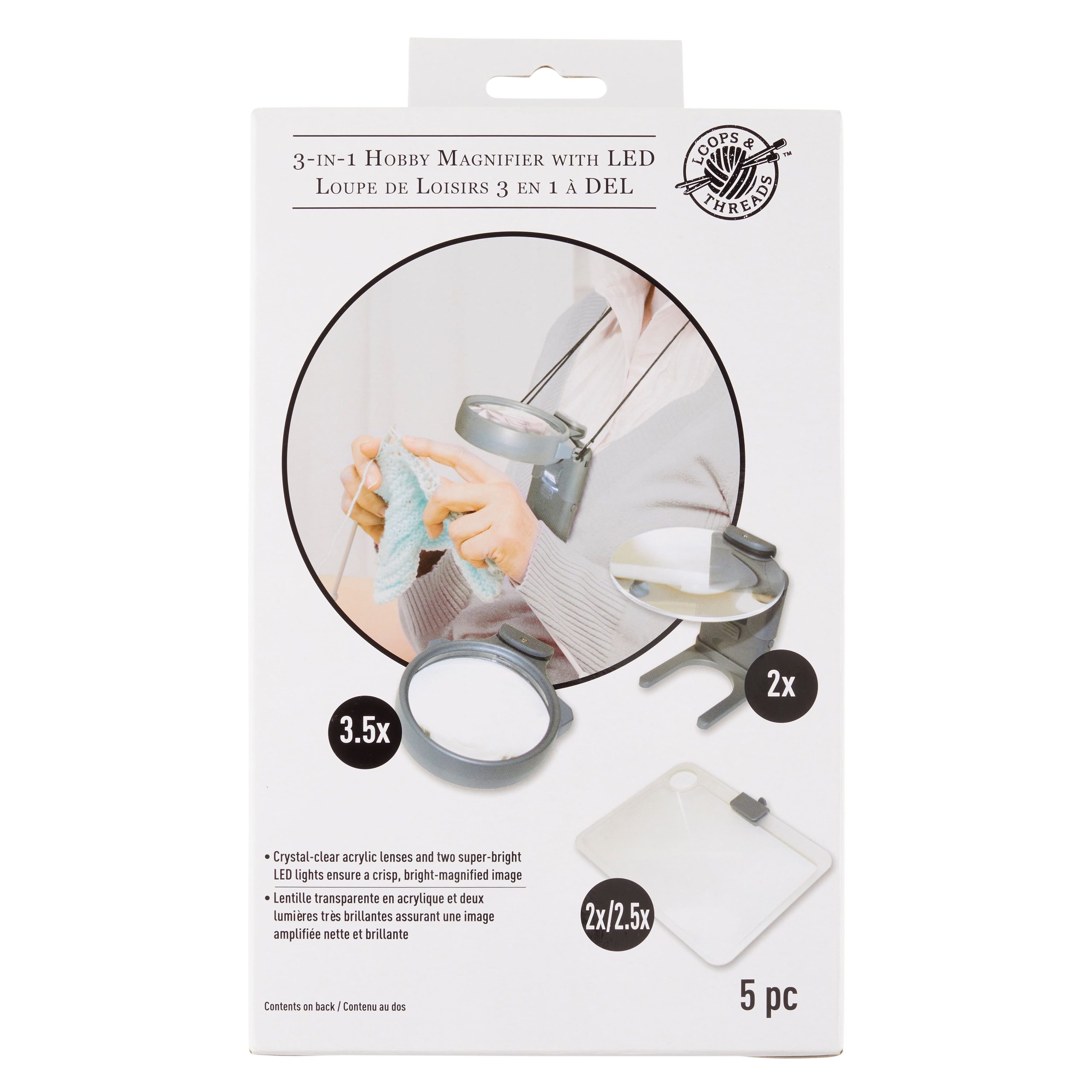 3-in-1 Hobby Magnifier with LED by Loops & Threads® - Image 4