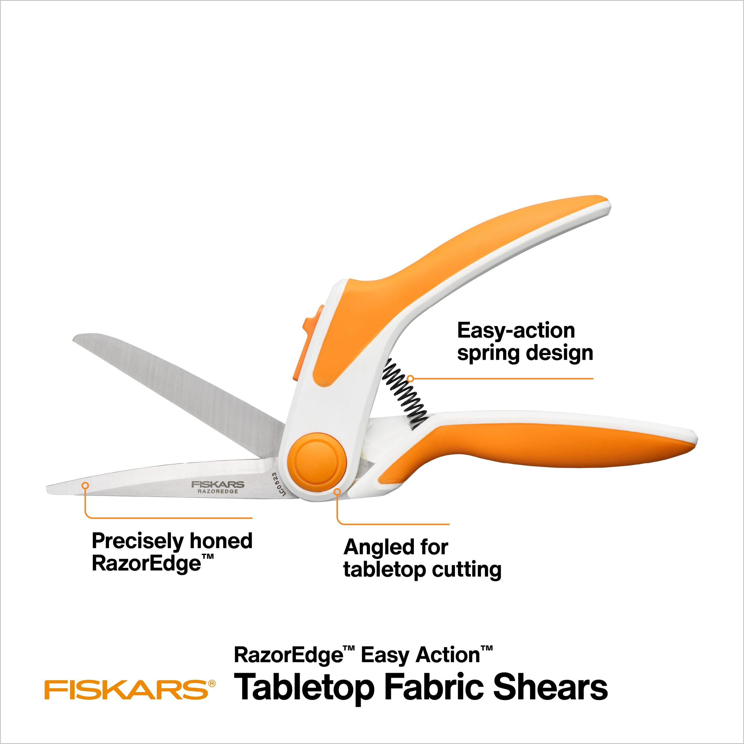 Fiskars® RazorEdge Easy Action™ Fabric Shears for Tabletop Cutting, 8" - Image 2