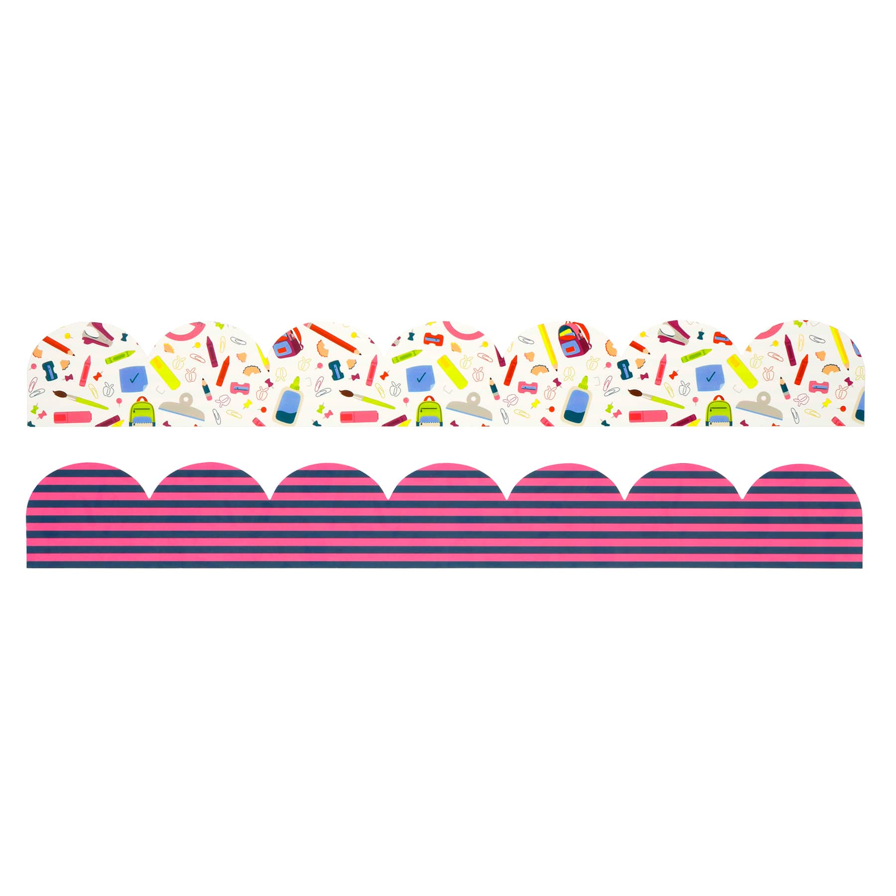 Class Rules! 2.25" x 18" Stripes & Supplies Borders, 12ct. by B2C™