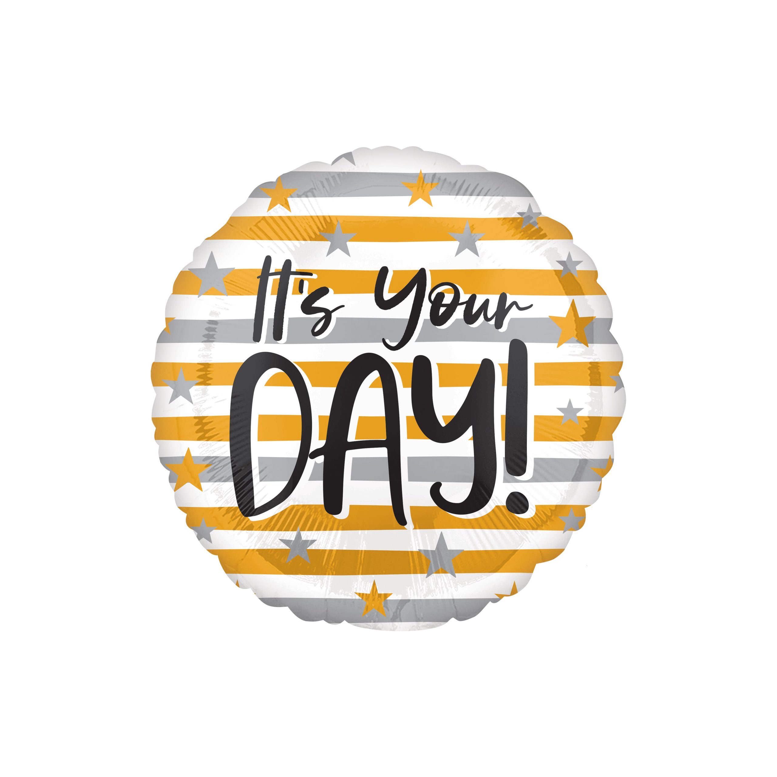 17" It's Your Day Striped Foil Balloon