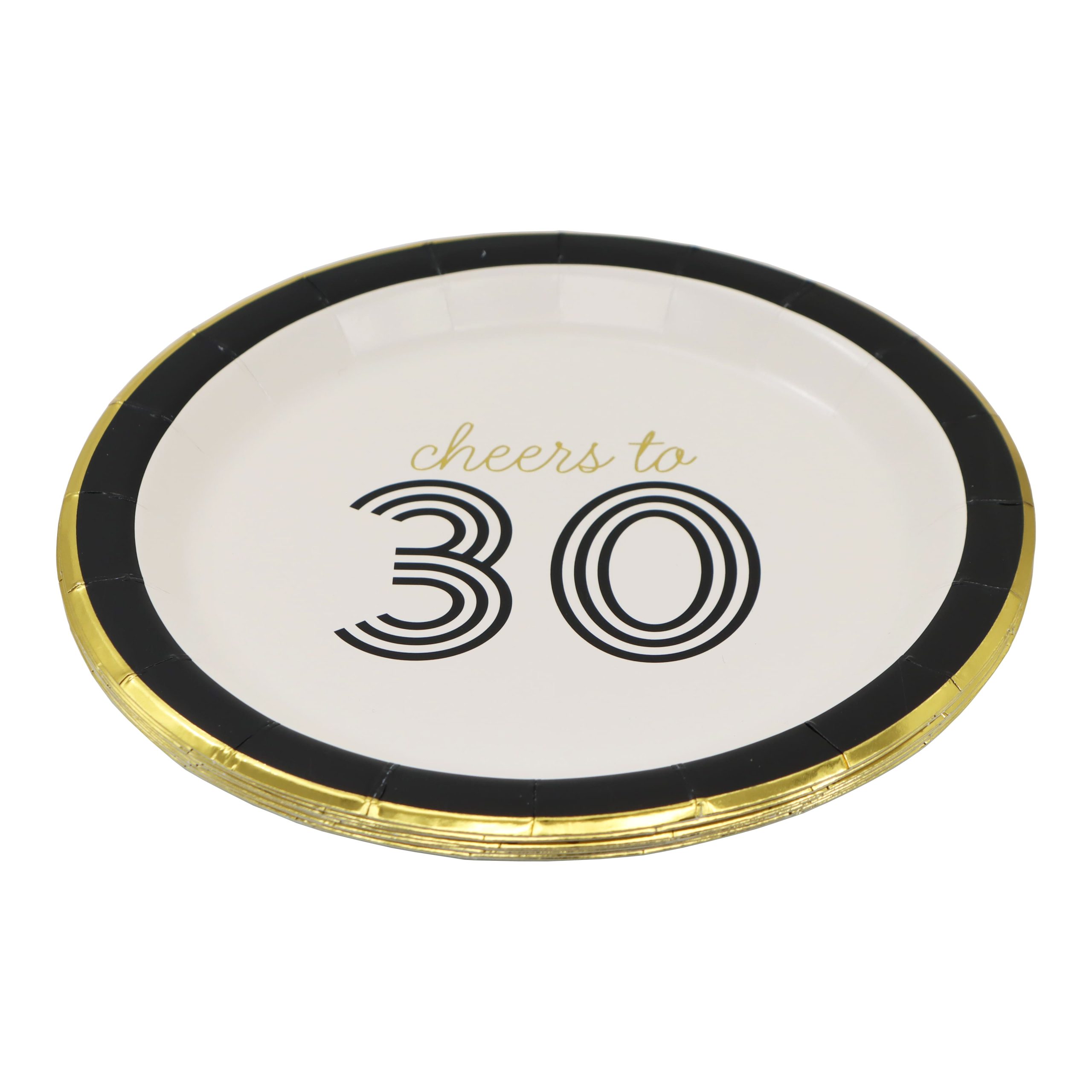 7" Cheers to 30 Paper Dinner Plates, 8ct. by Celebrate It™ - Image 2