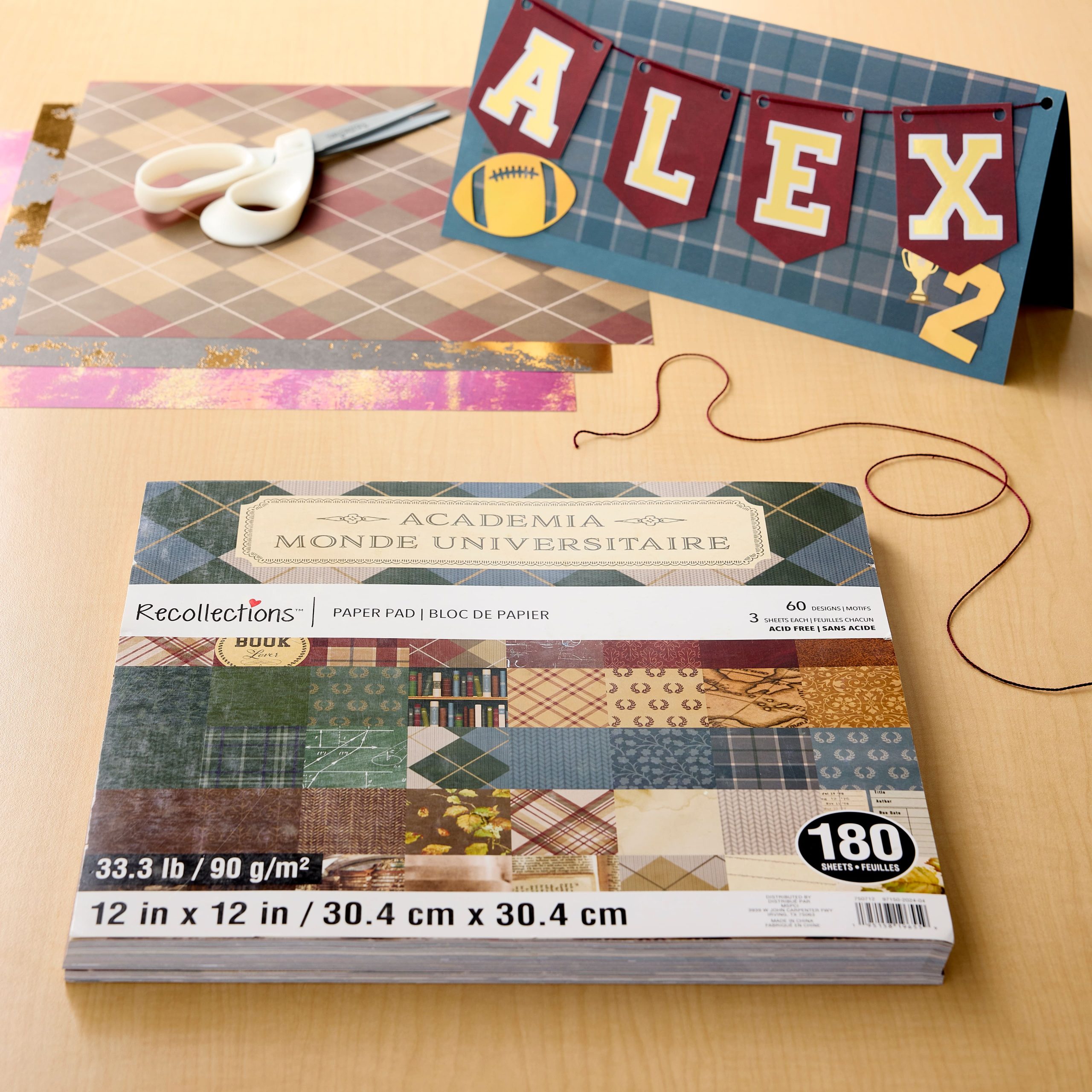 12" x 12" Academia Paper Pad by Recollections™, 180 Sheets - Image 4