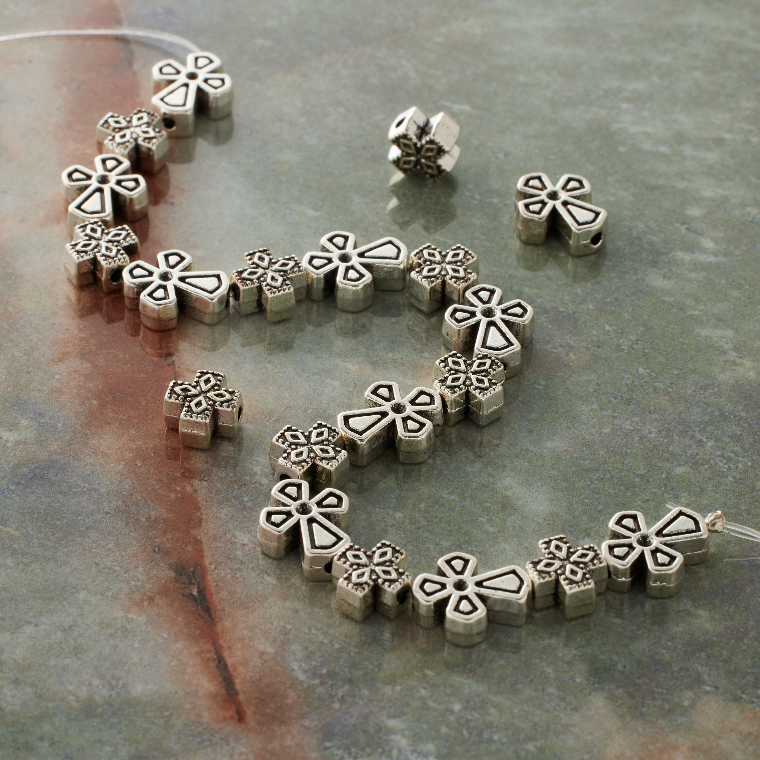 Antique Silver Metal Cross Mix Beads by Bead Landing™ - Image 2