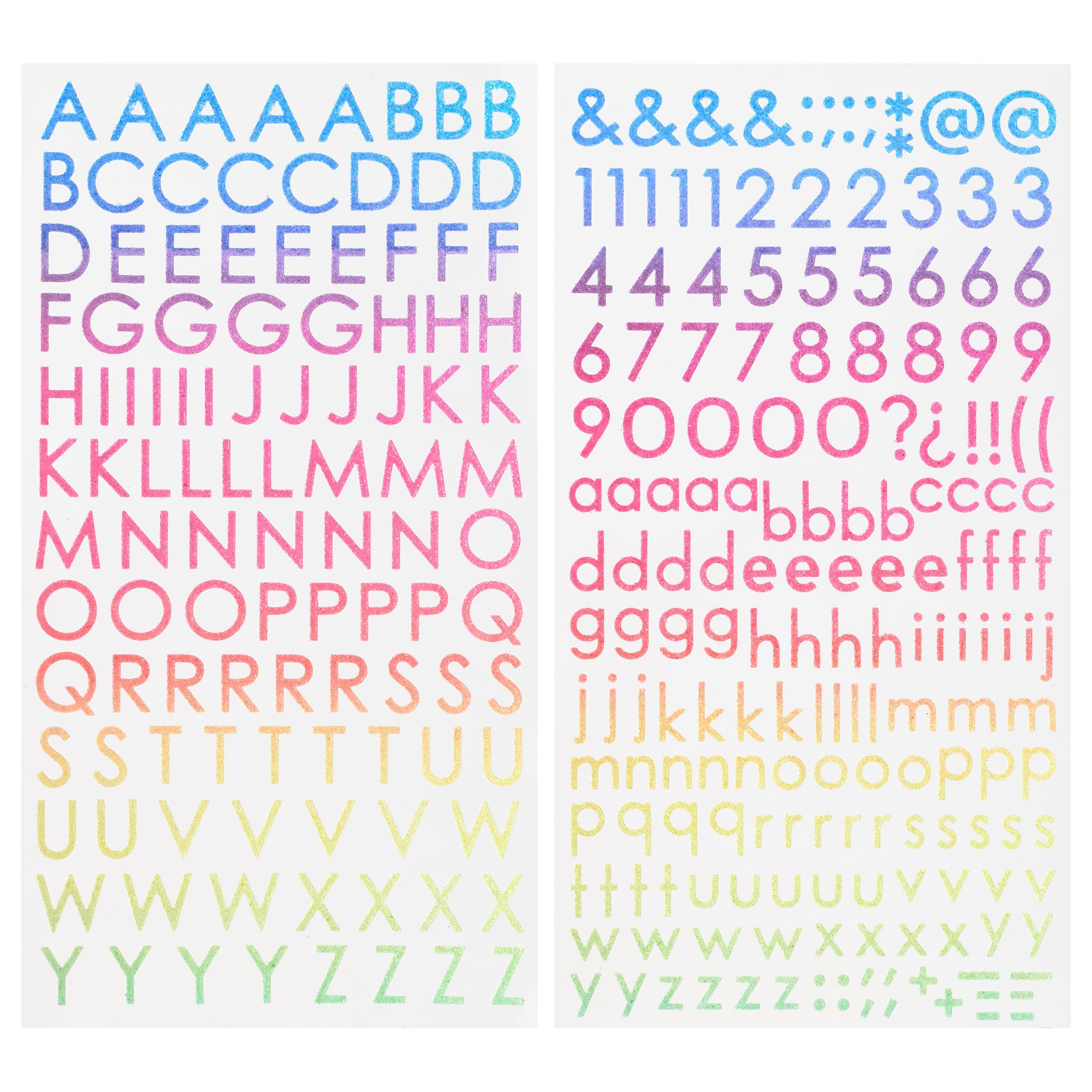 Small Rainbow Glitter Alphabet Stickers by Recollections™ - Image 3