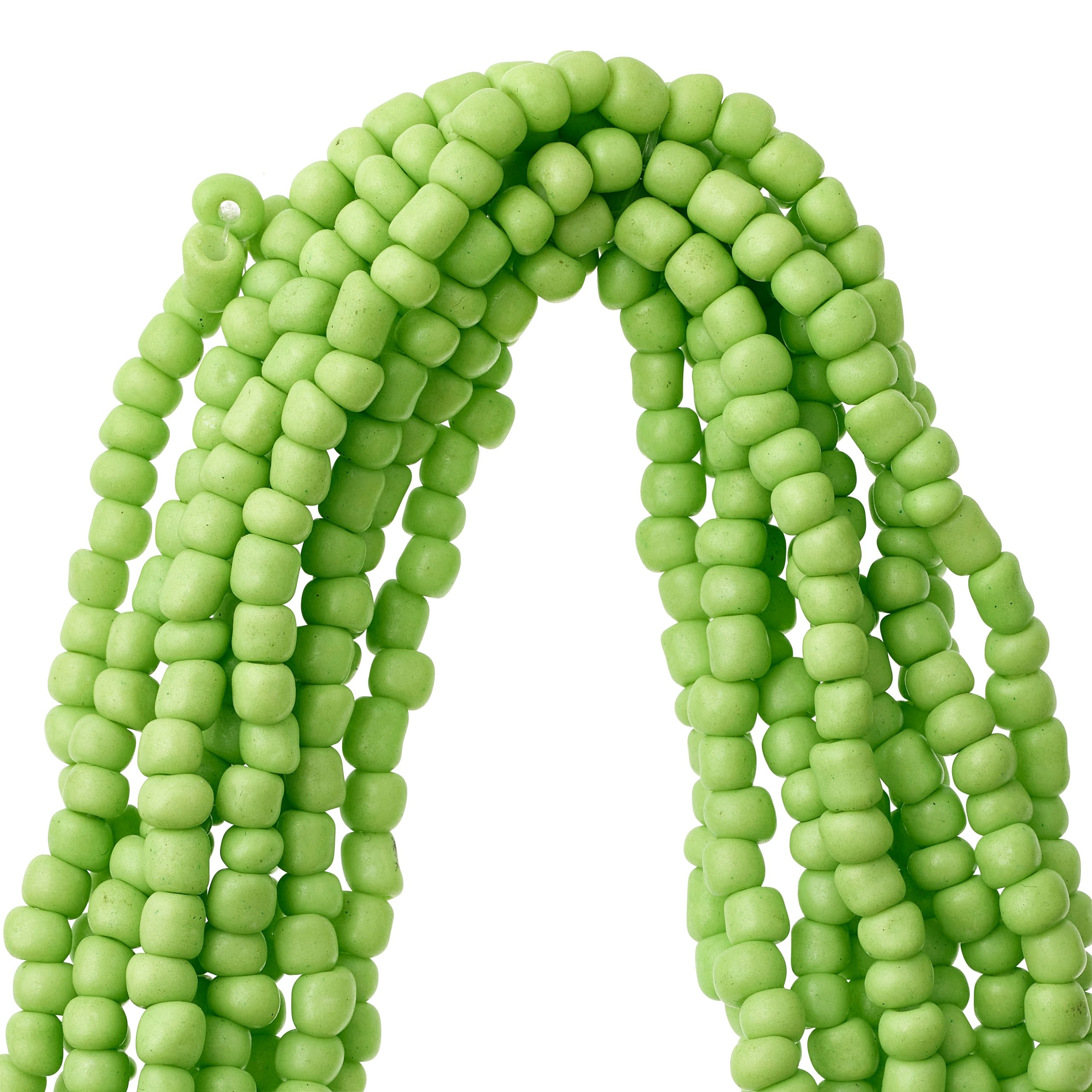 Green Glass Seed Beads, 6/0 by Bead Landing™ - Image 3