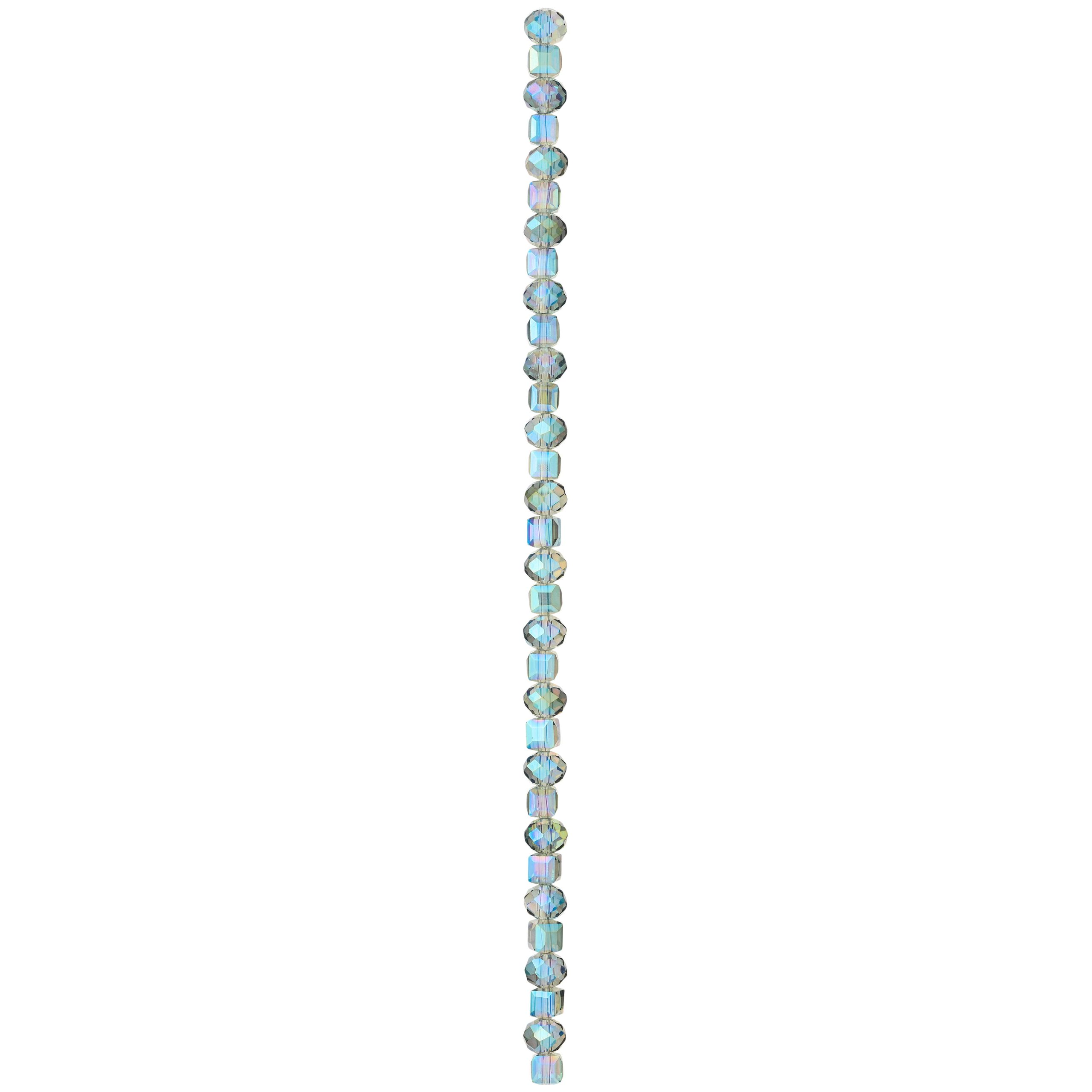 Green Mix Cube & Rondelle Glass Beads, 8mm by Bead Landing™ - Image 3