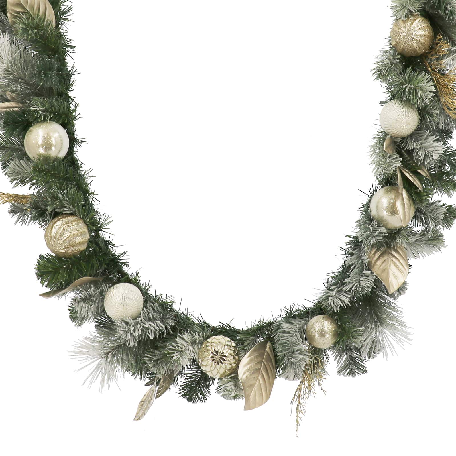 6ft. Gold Ornament & Snow Garland by Ashland® - Image 2